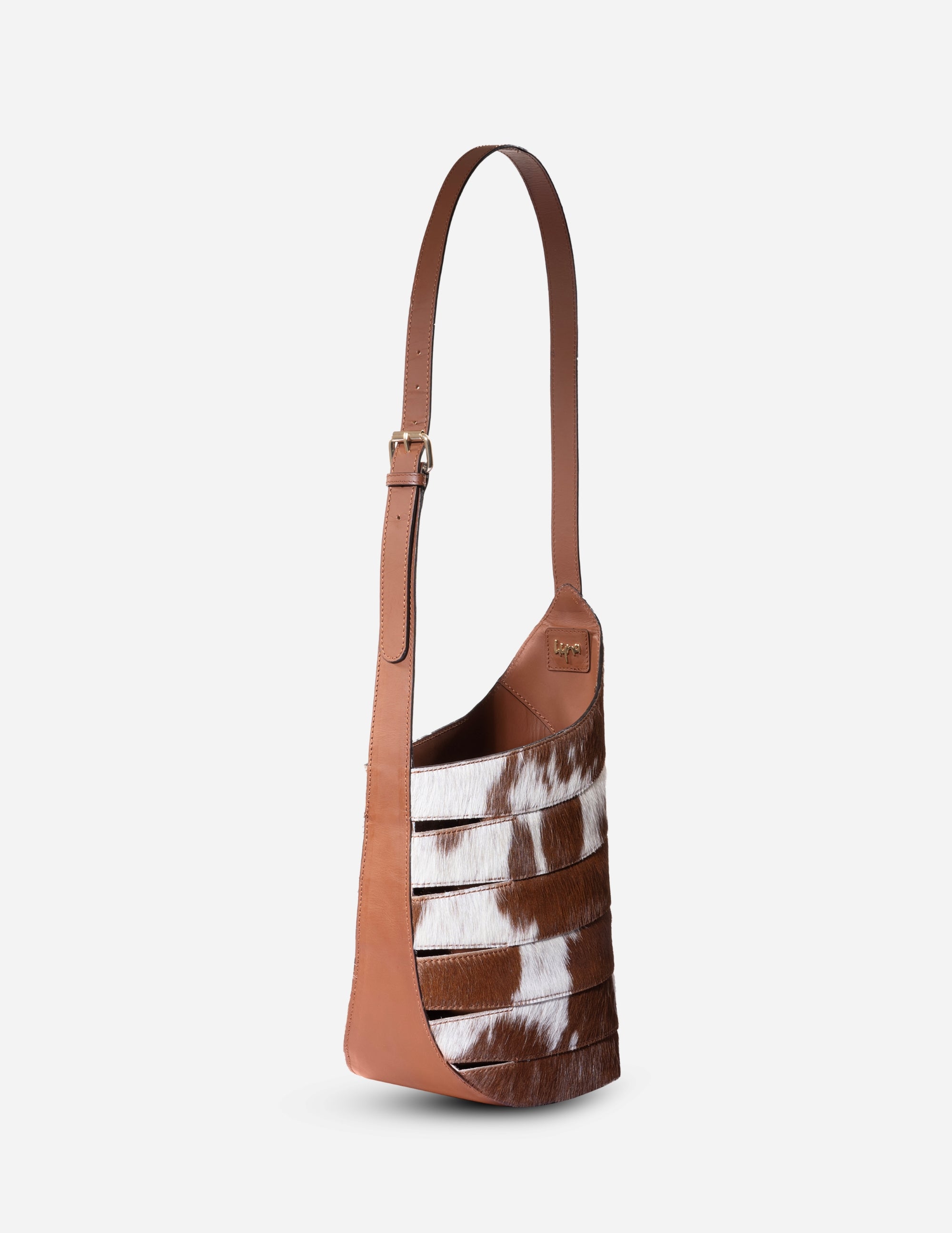 Luxury tan leather bucket bags online - Hyna