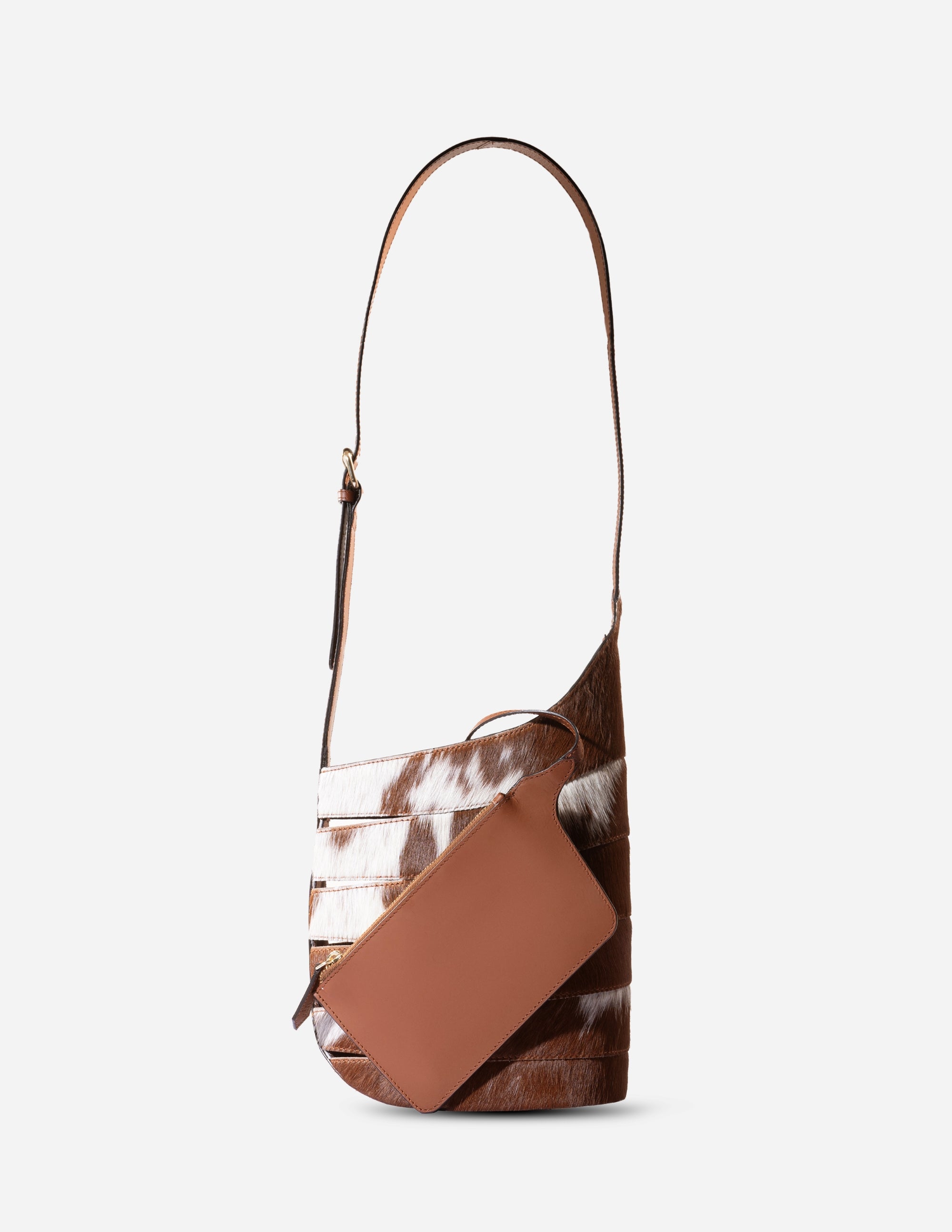tan leather bucket bags - Hyna