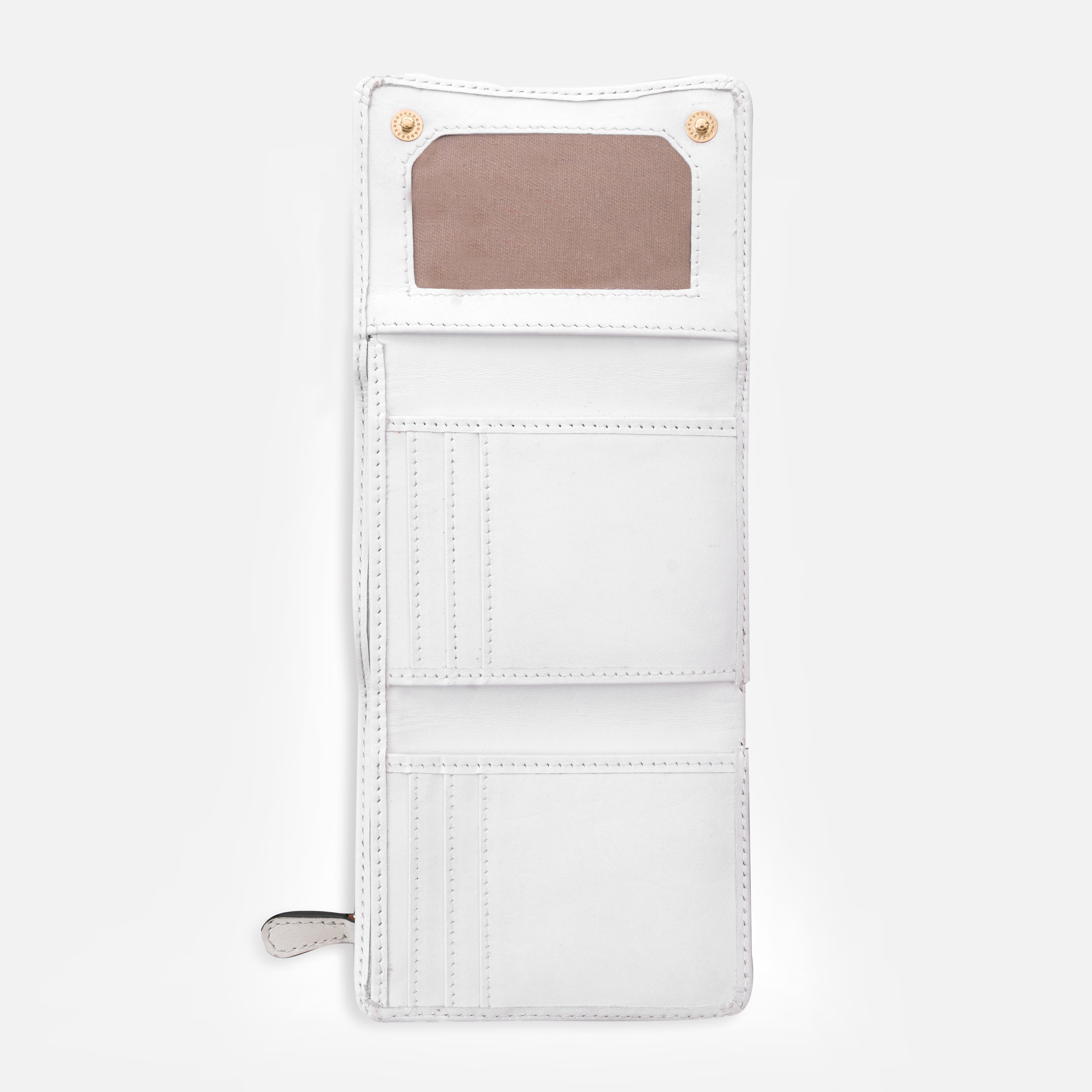 unisex brown white wallet - Hyna