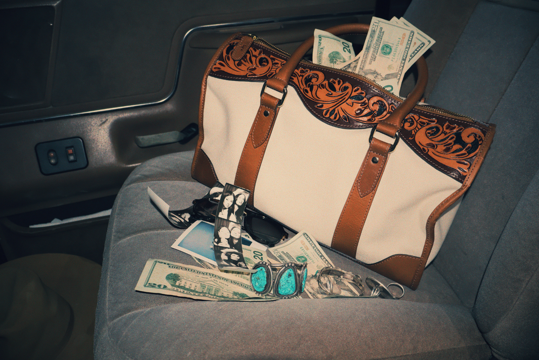 Hyna leather bag packed and ready for the WESA Trade Show in Dallas