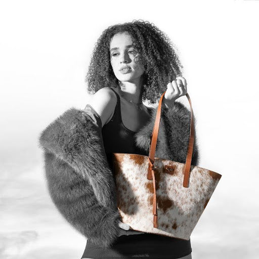 Leather bucket bag