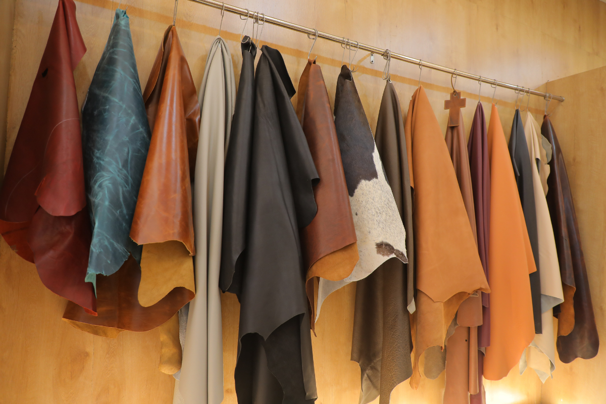 Western leather materials and hardware details referenced in a terms glossary