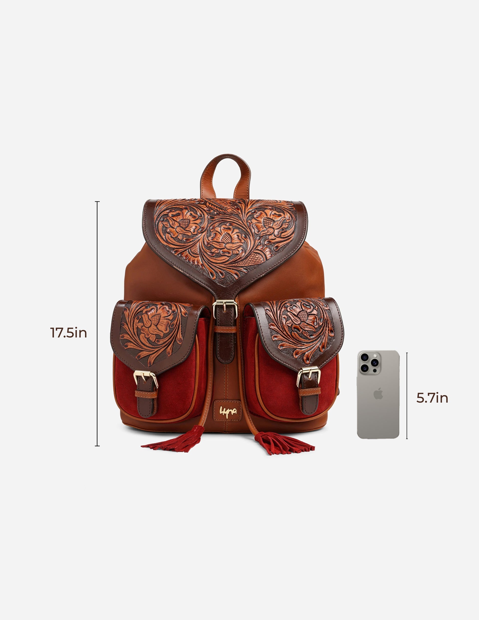 Hyna tan leather bag