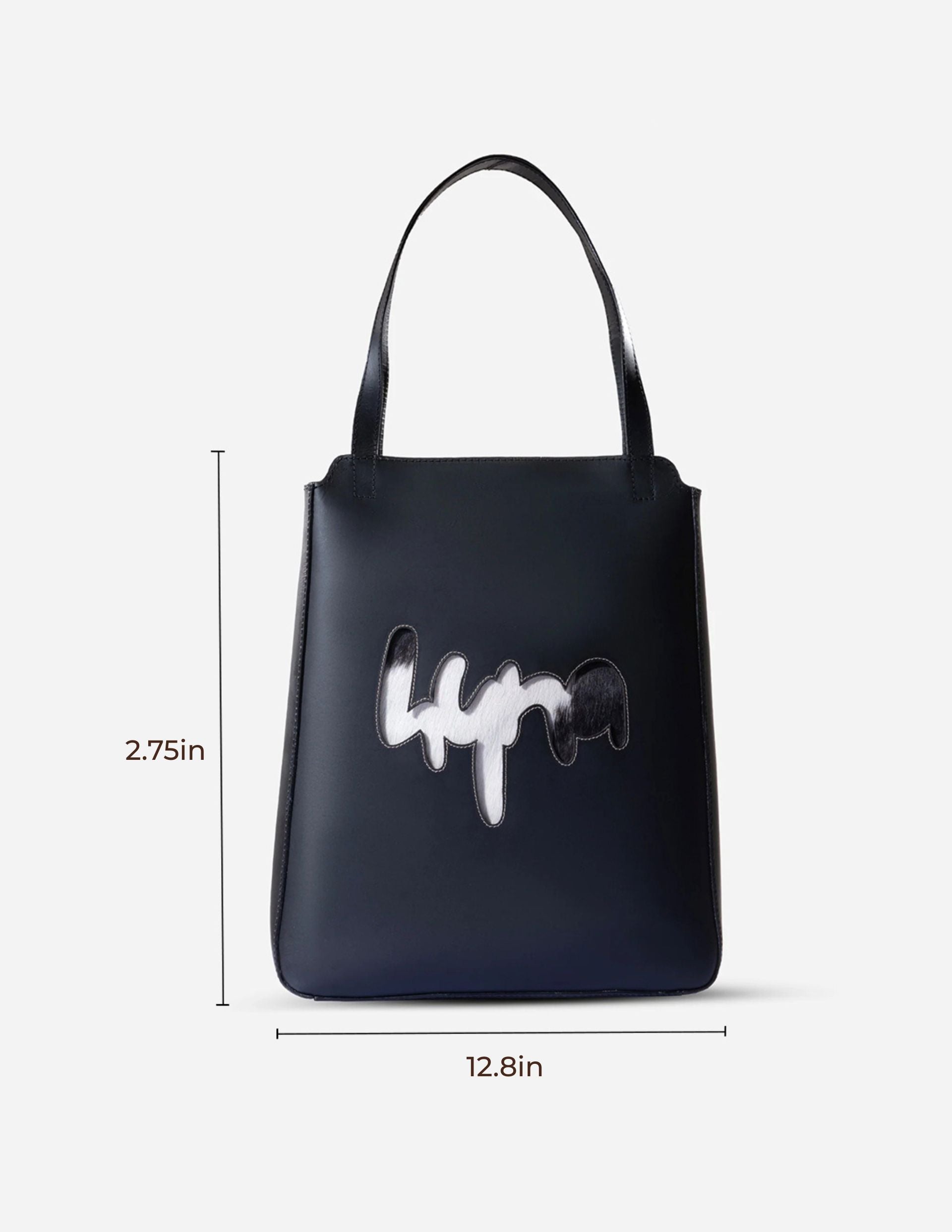 Hyna Noble Aura Leather Tote Bag (Black)