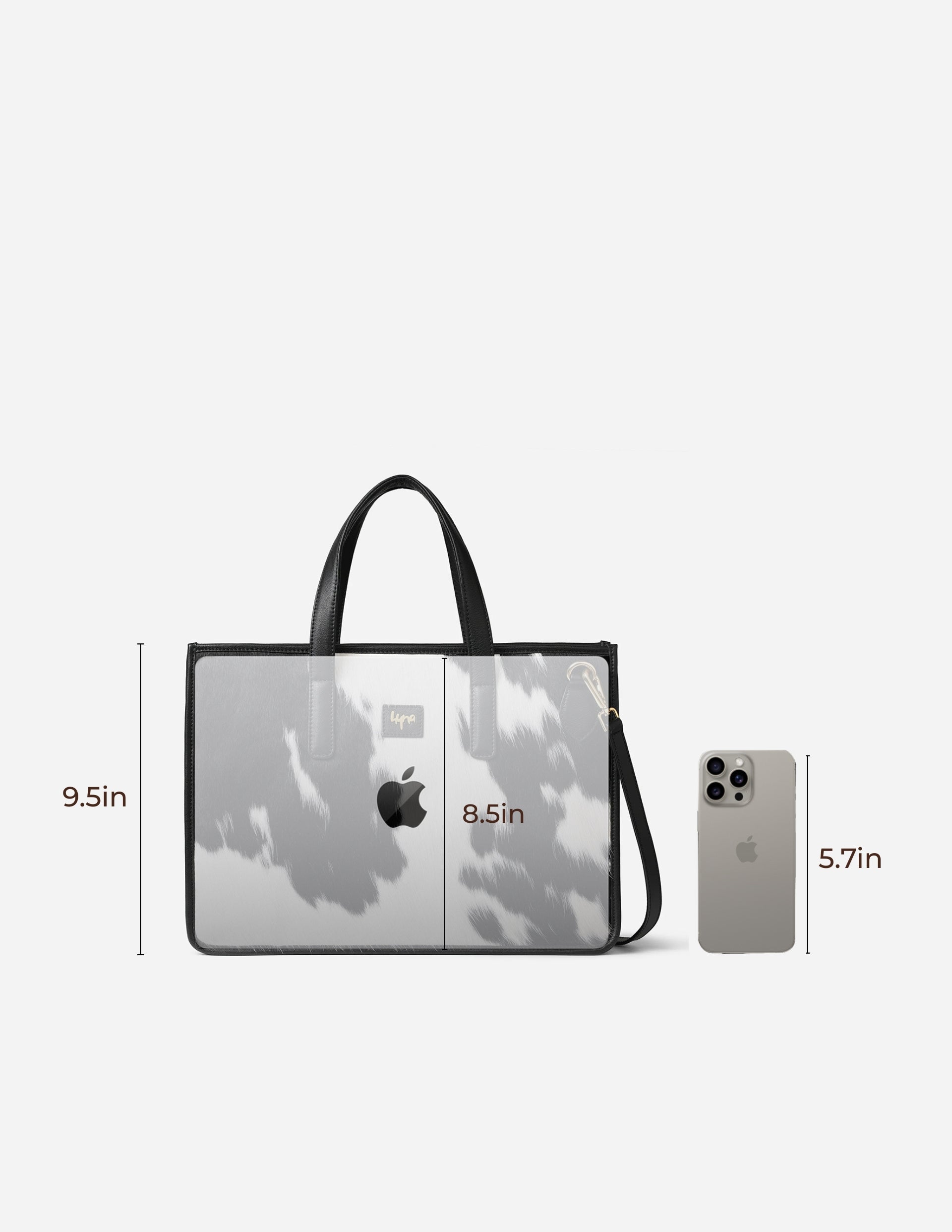 Hyna black cowhide bag