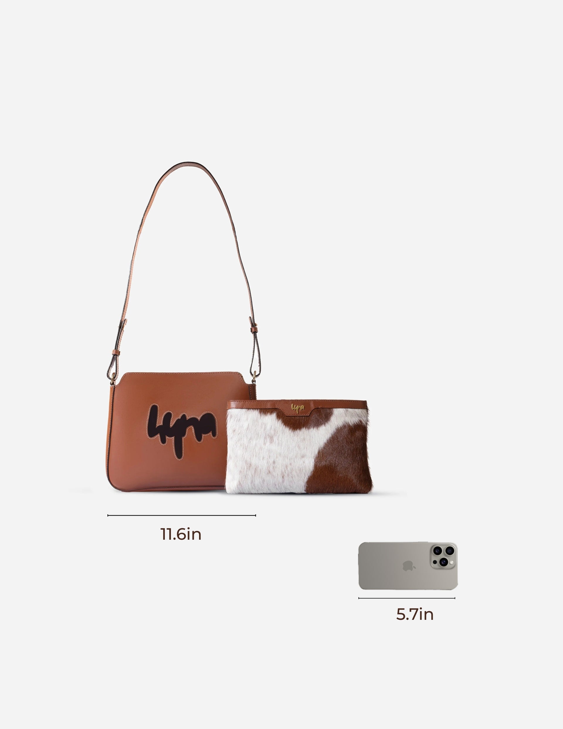 Hyna tan leather handbag