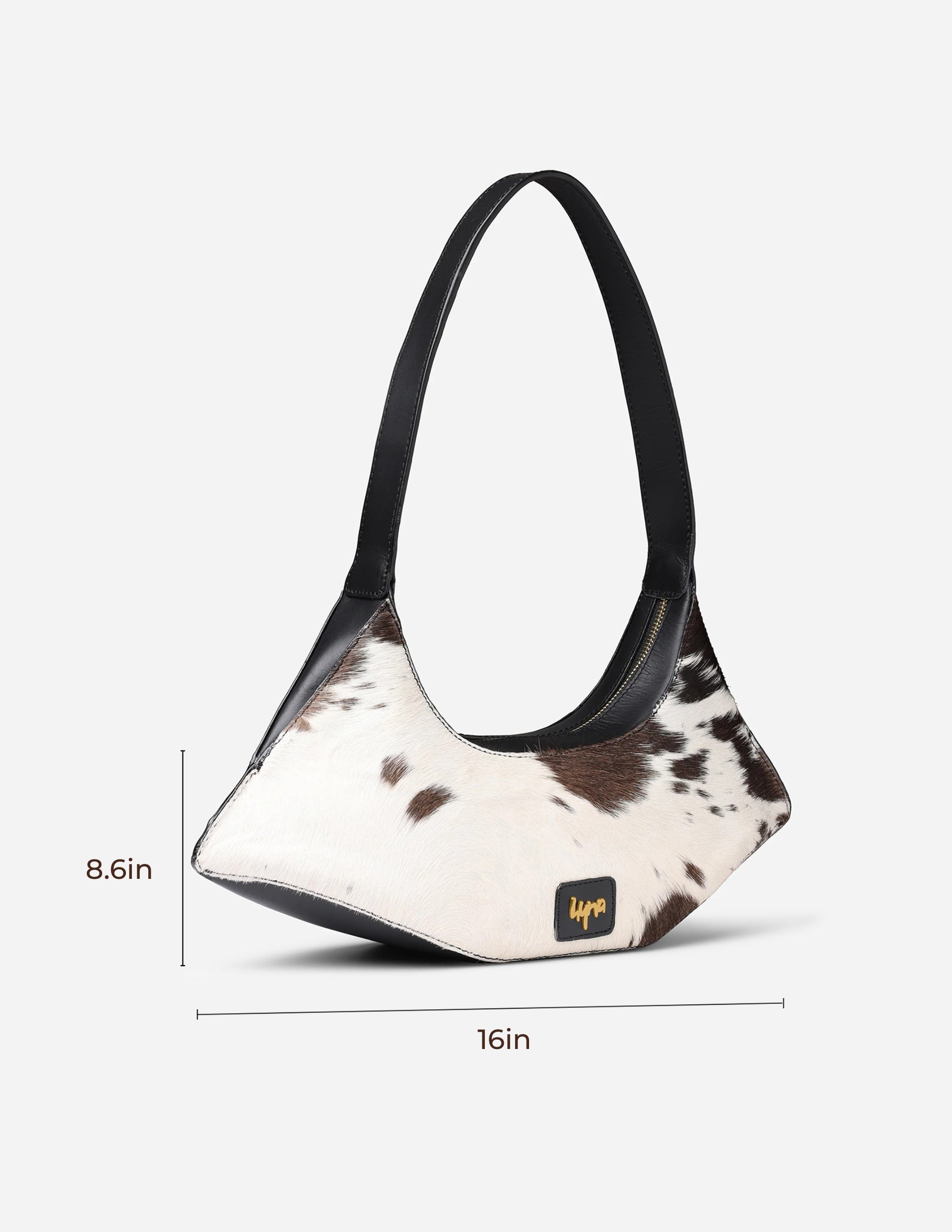 Hyna black cowhide bag