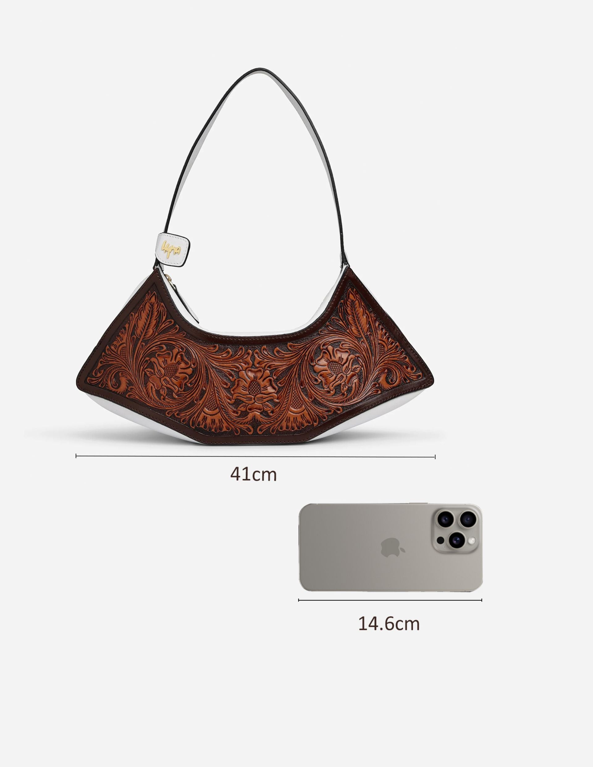 Luxury Hyna Pearl Flame Shoulder Bag