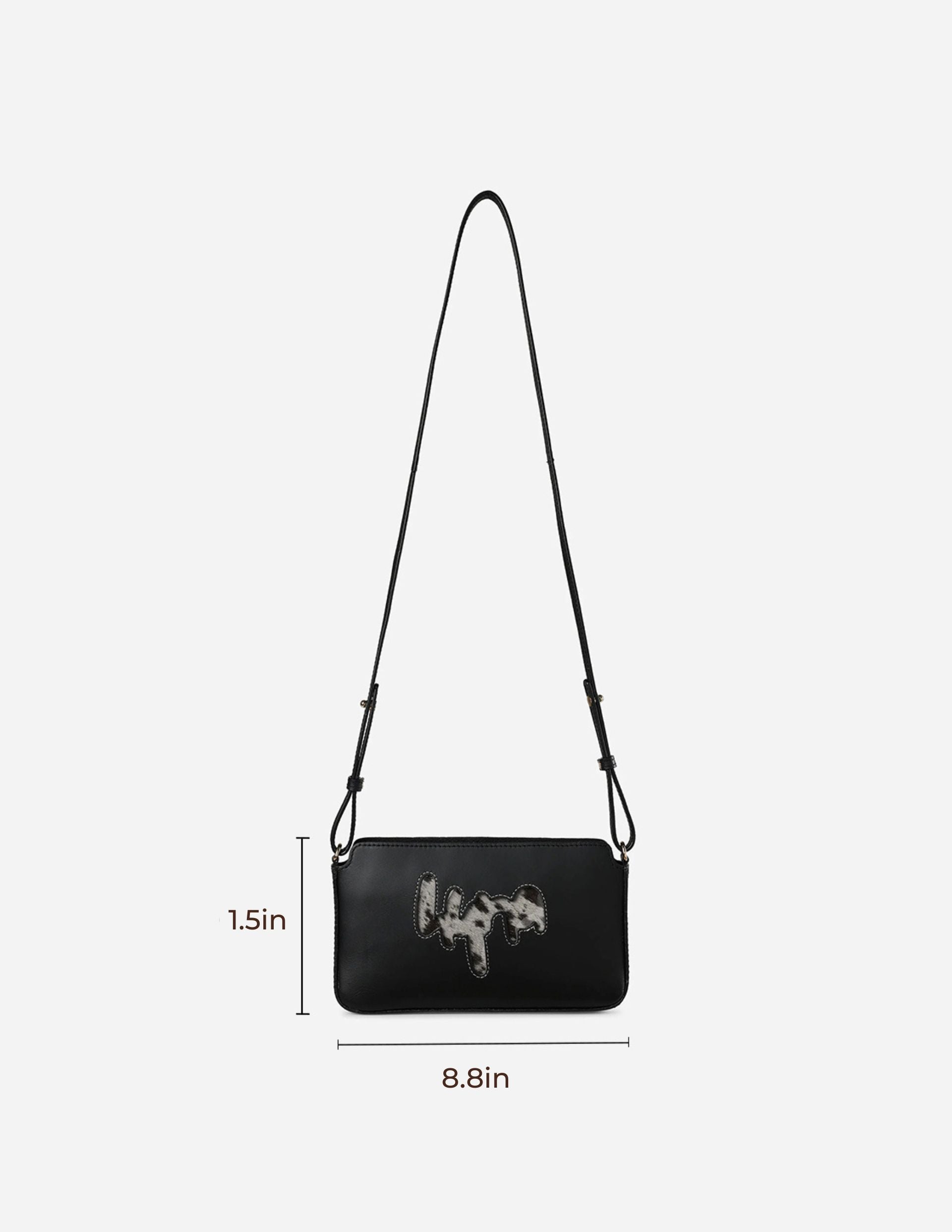 Hyna Bridle Micro Crossbody Bag (Black)