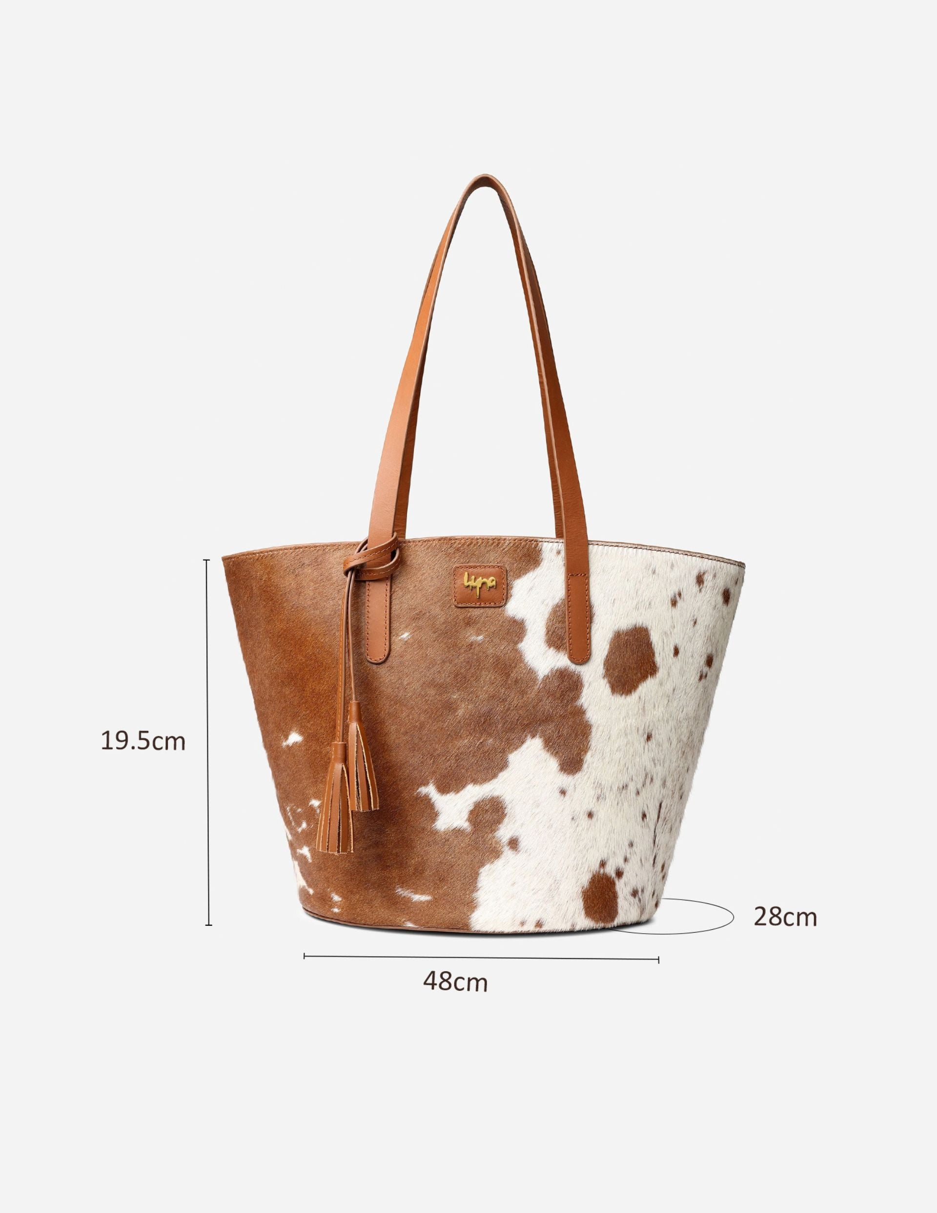 Hyna Aurora Titan Tote Bag (Tan & White)