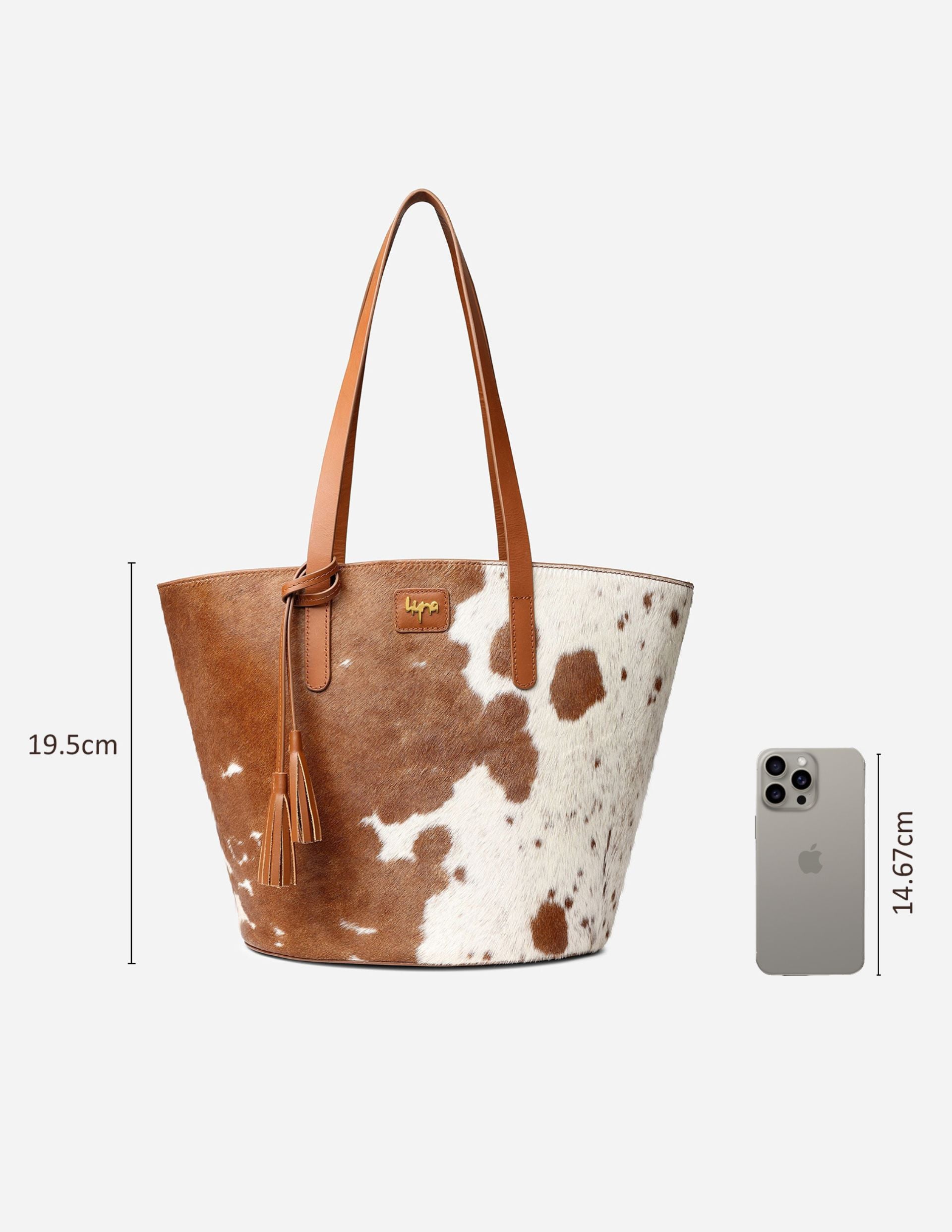 Hyna Aurora Titan Tote Bag (Tan & White)