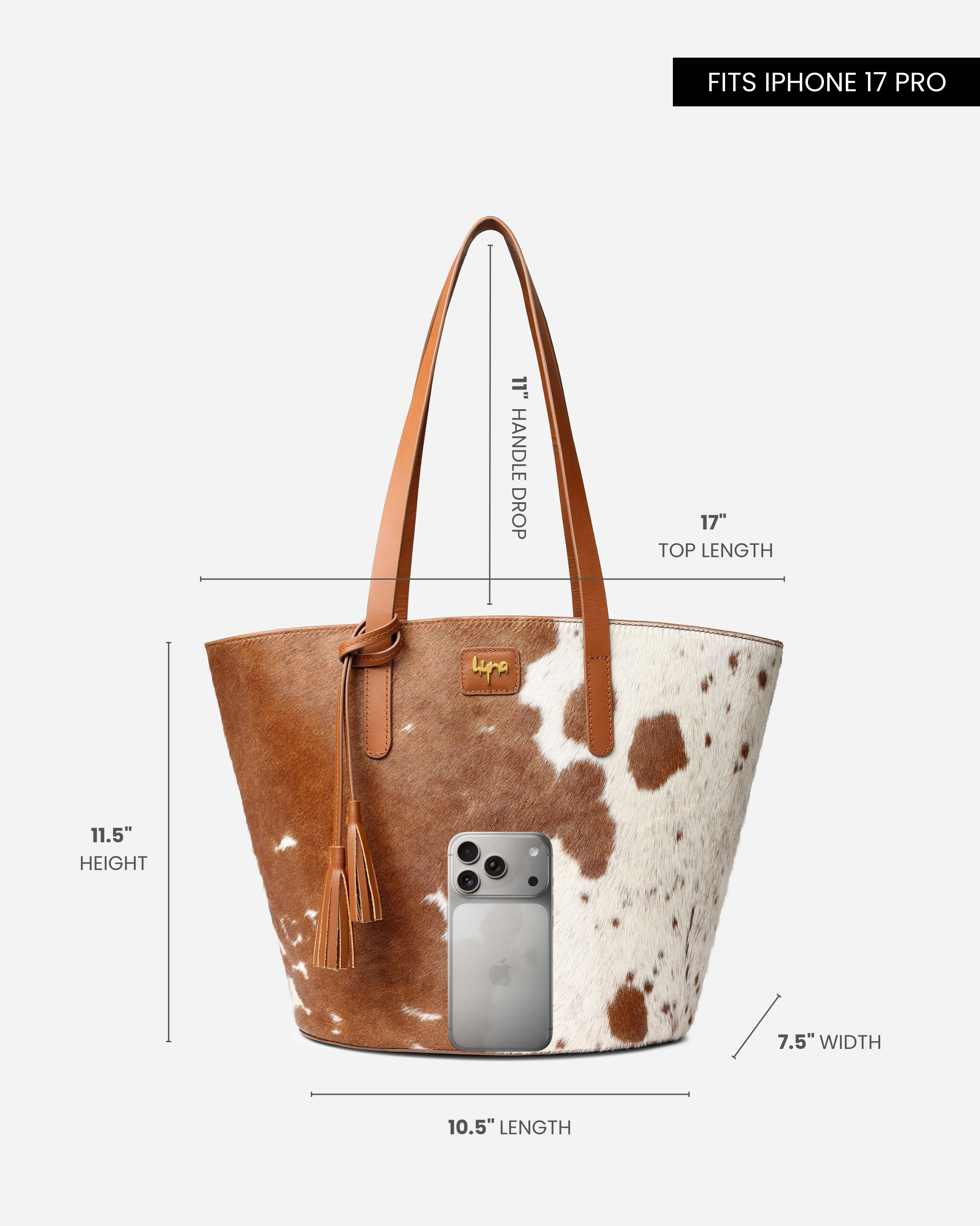 Hyna Aurora Titan Tote Bag (Tan & White)