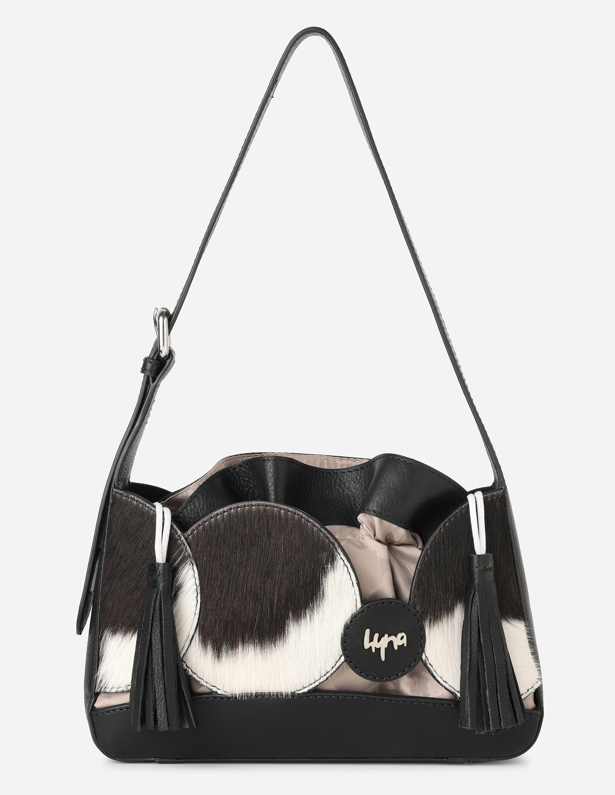 Hyna Bubble Muse Shoulder Bag (Natural B&W)