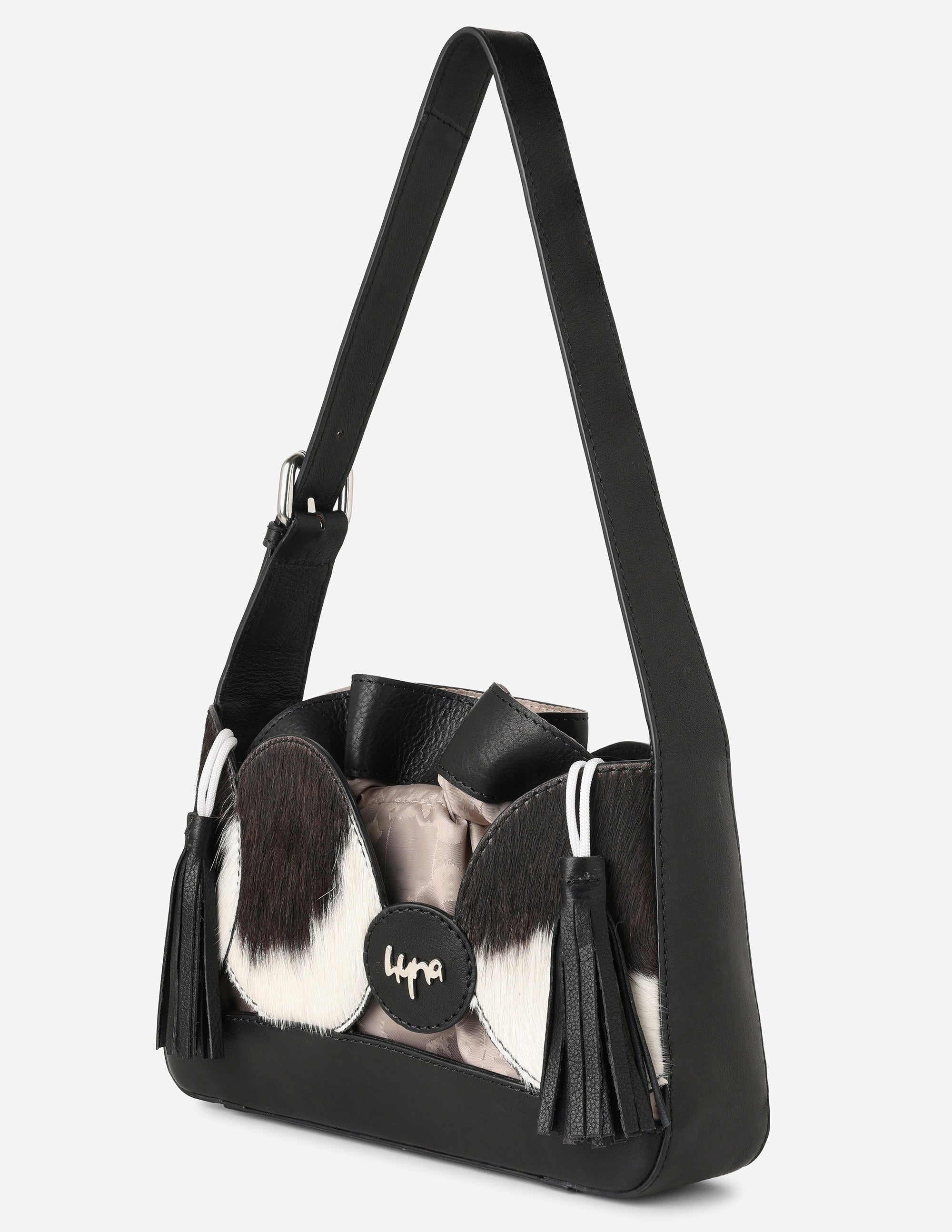 Hyna Bubble Muse Shoulder Bag (Natural B&W)