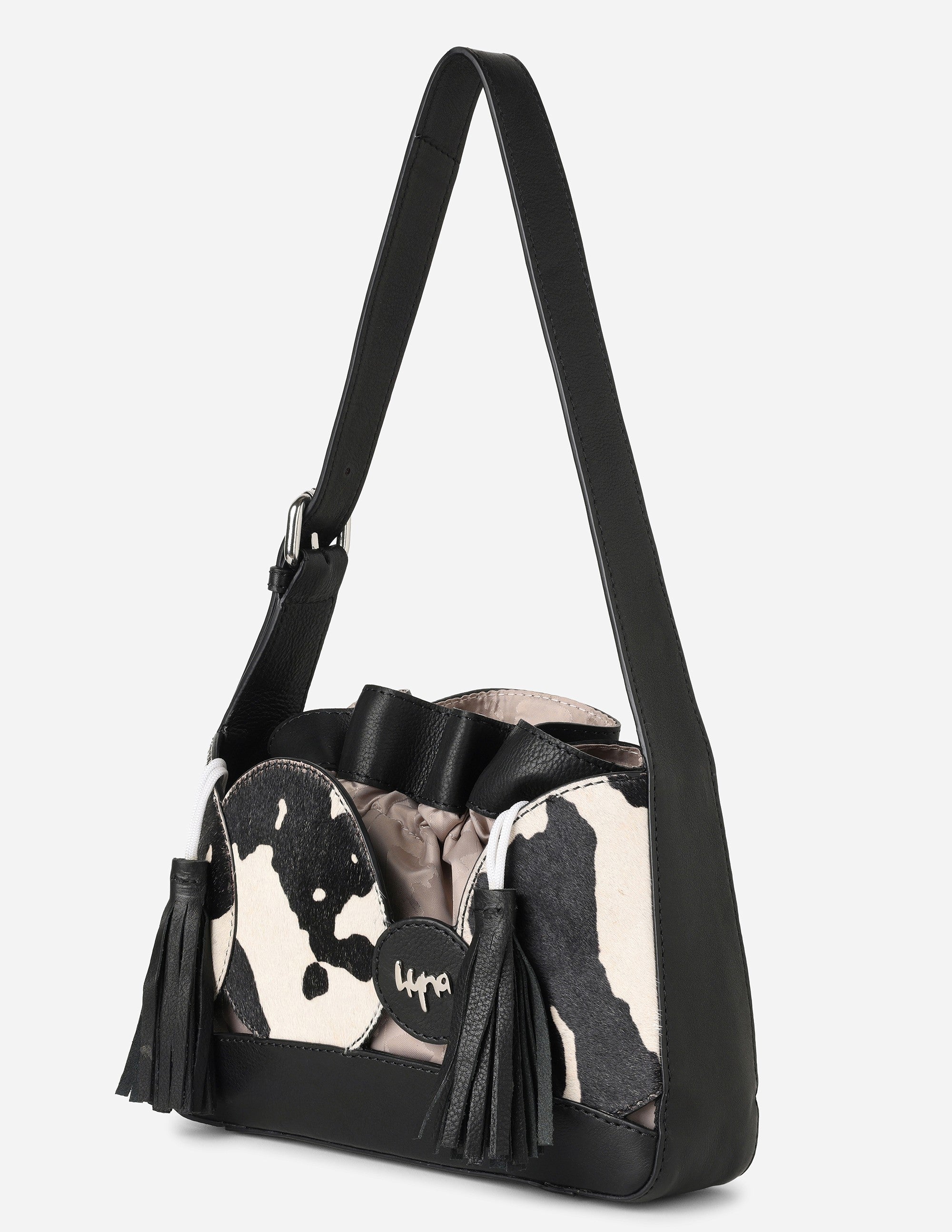 Hyna Bubble Muse Shoulder Bag (B&W)