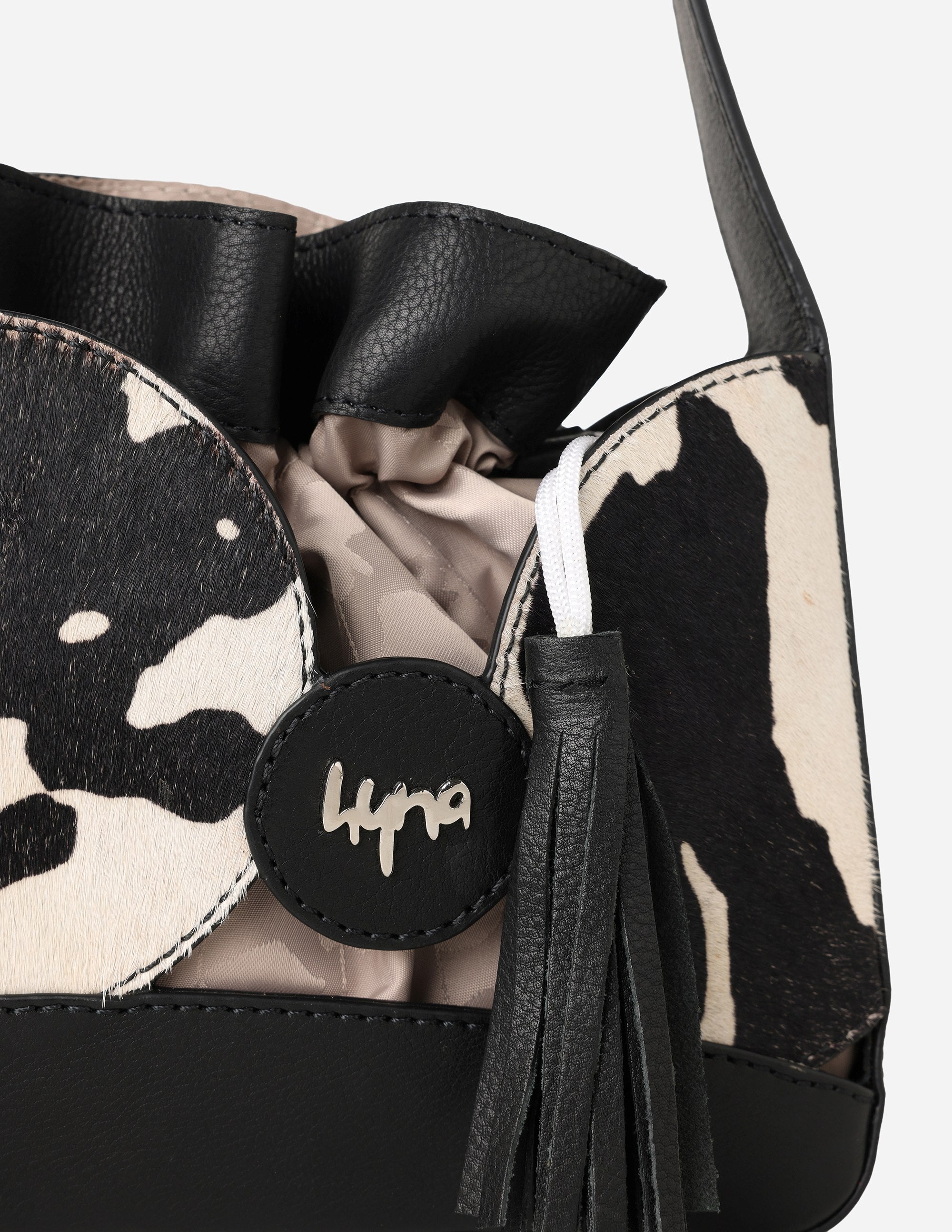 Hyna Bubble Muse Shoulder Bag (B&W)