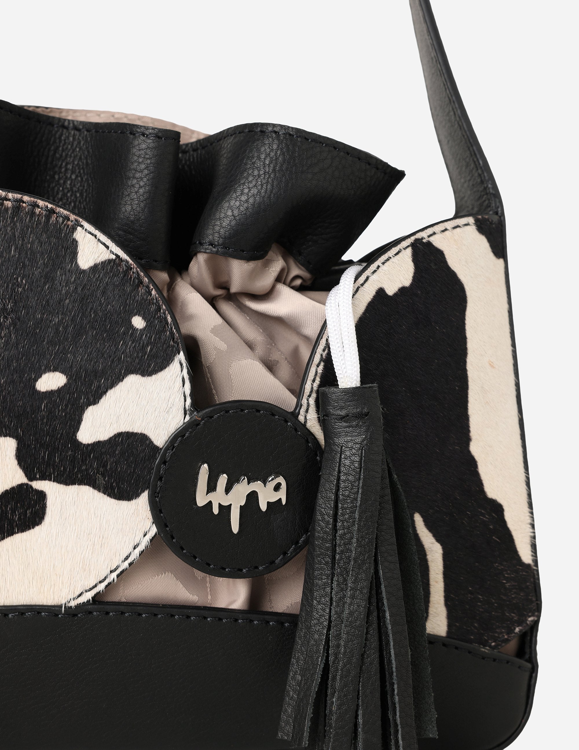 Hyna Bubble Muse Shoulder Bag (B&W)