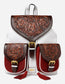 Hyna - Leather Backpack in White & Tan