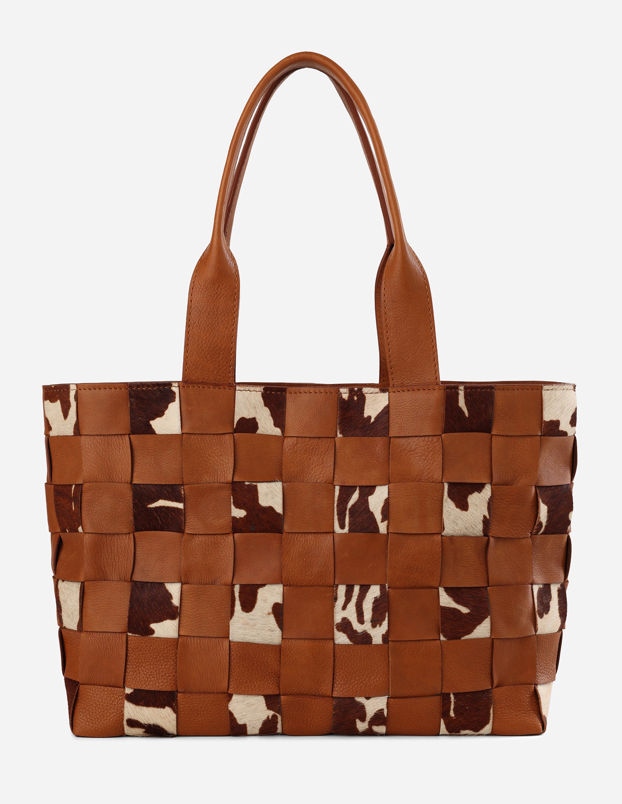 Hyna Tartan Tote Bag (Tan)