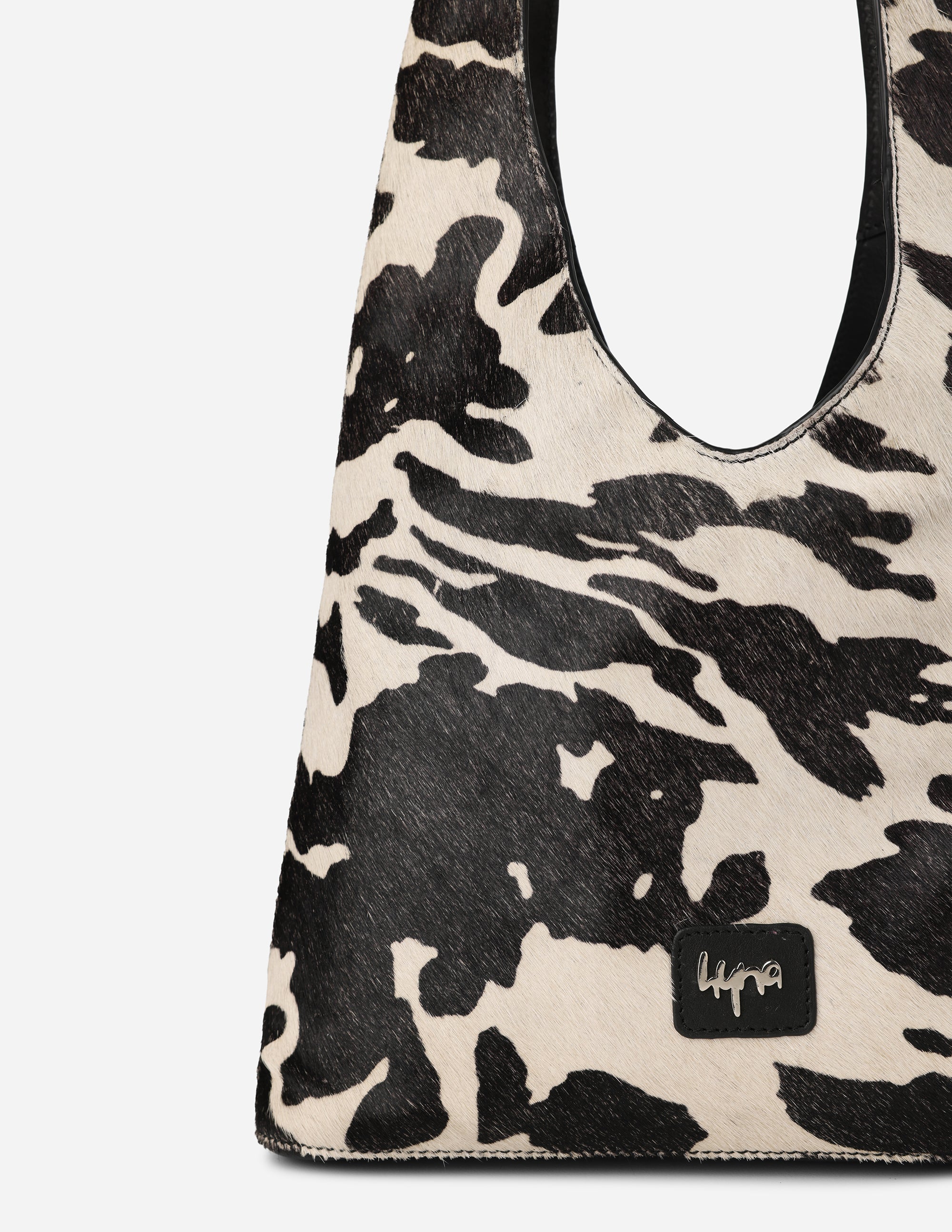 Hyna Isolo Hobo Bag (B&W)