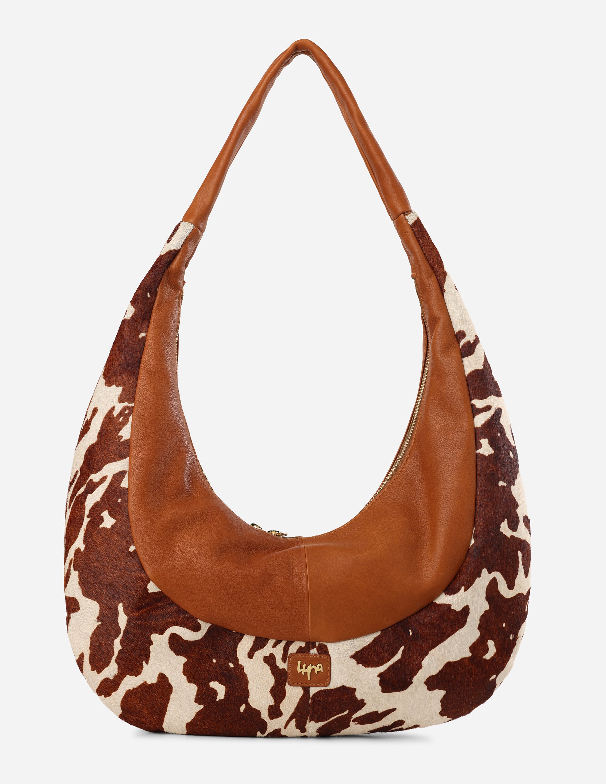 Hyna Arco Crossbody Bag (Tan)