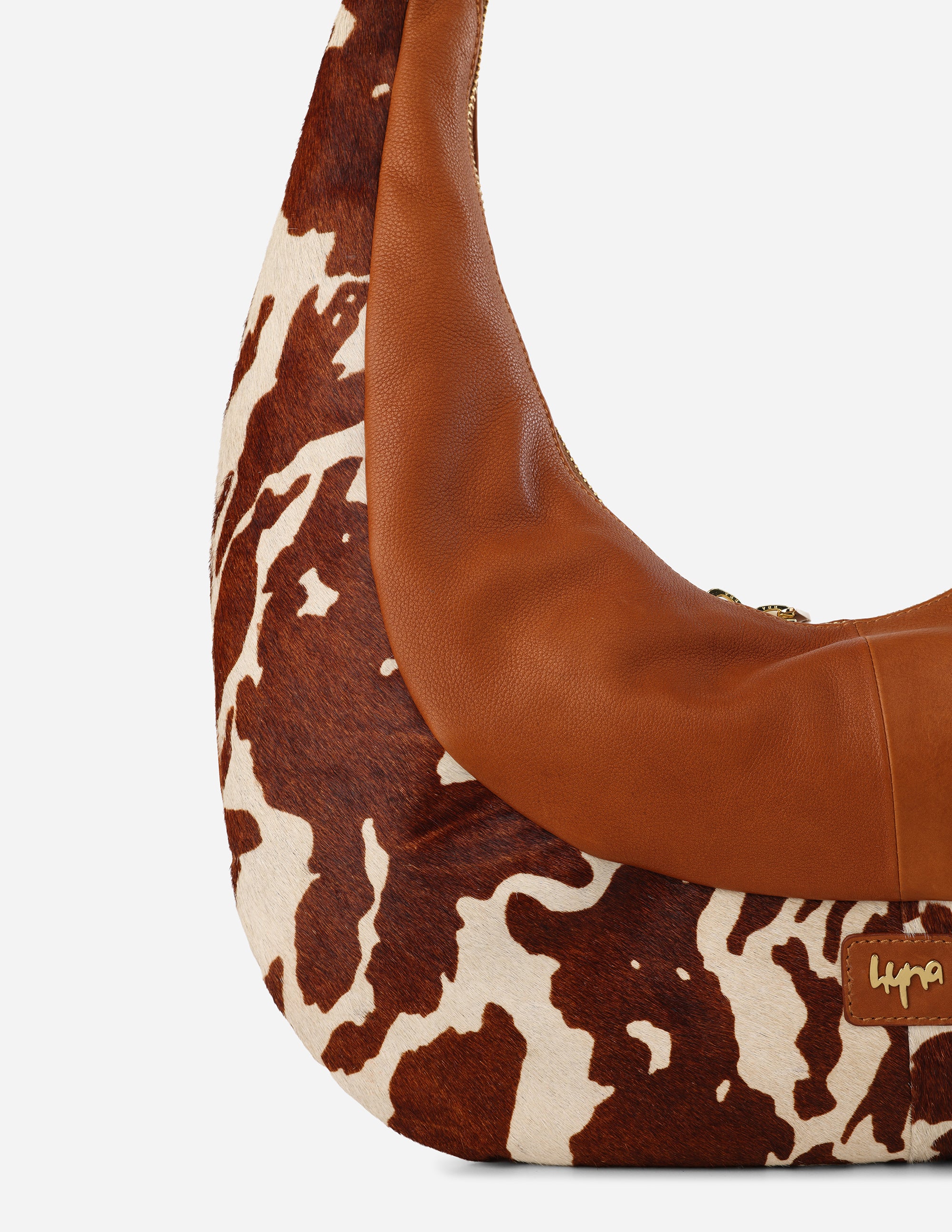 Hyna Arco Crossbody Bag (Tan)