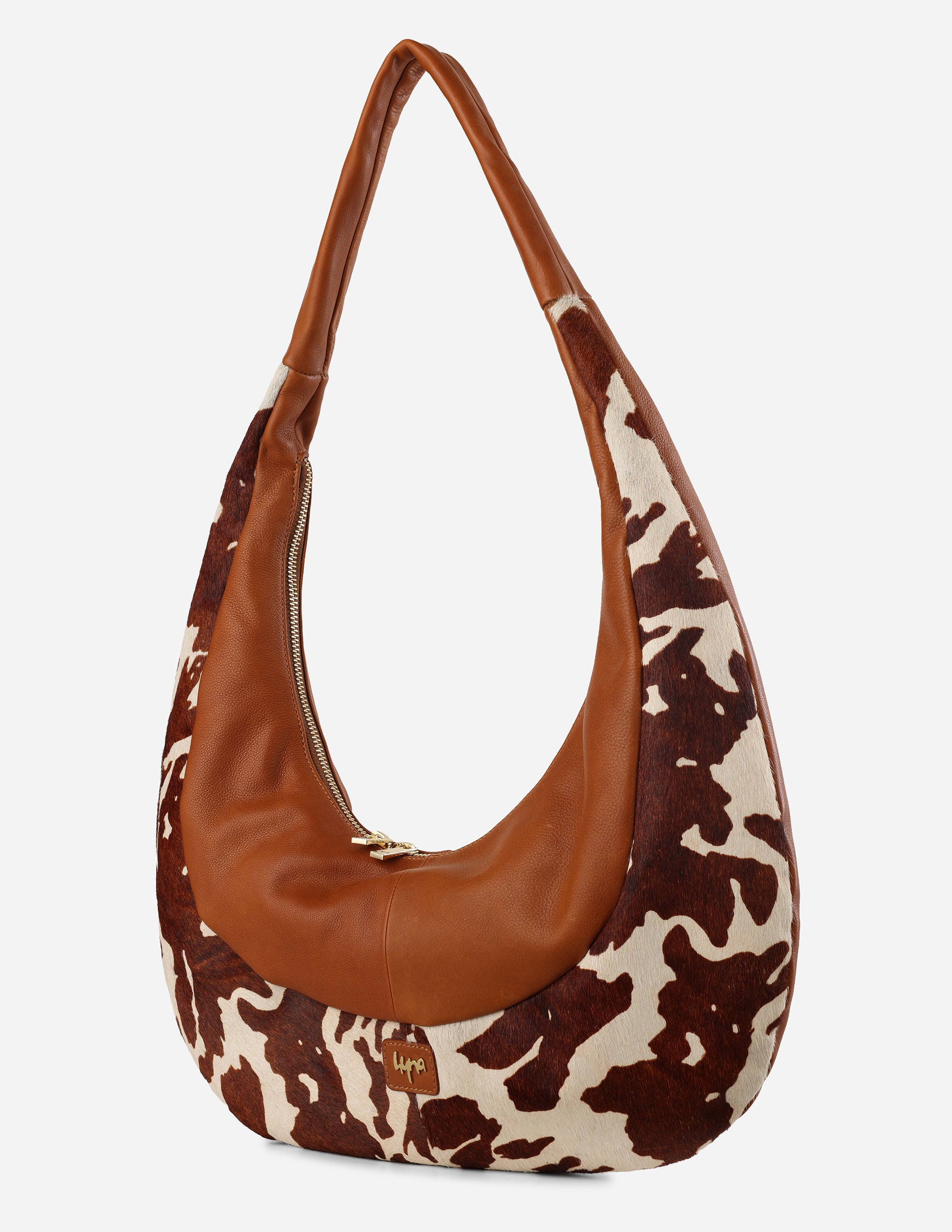 Hyna Arco Crossbody Bag (Tan)