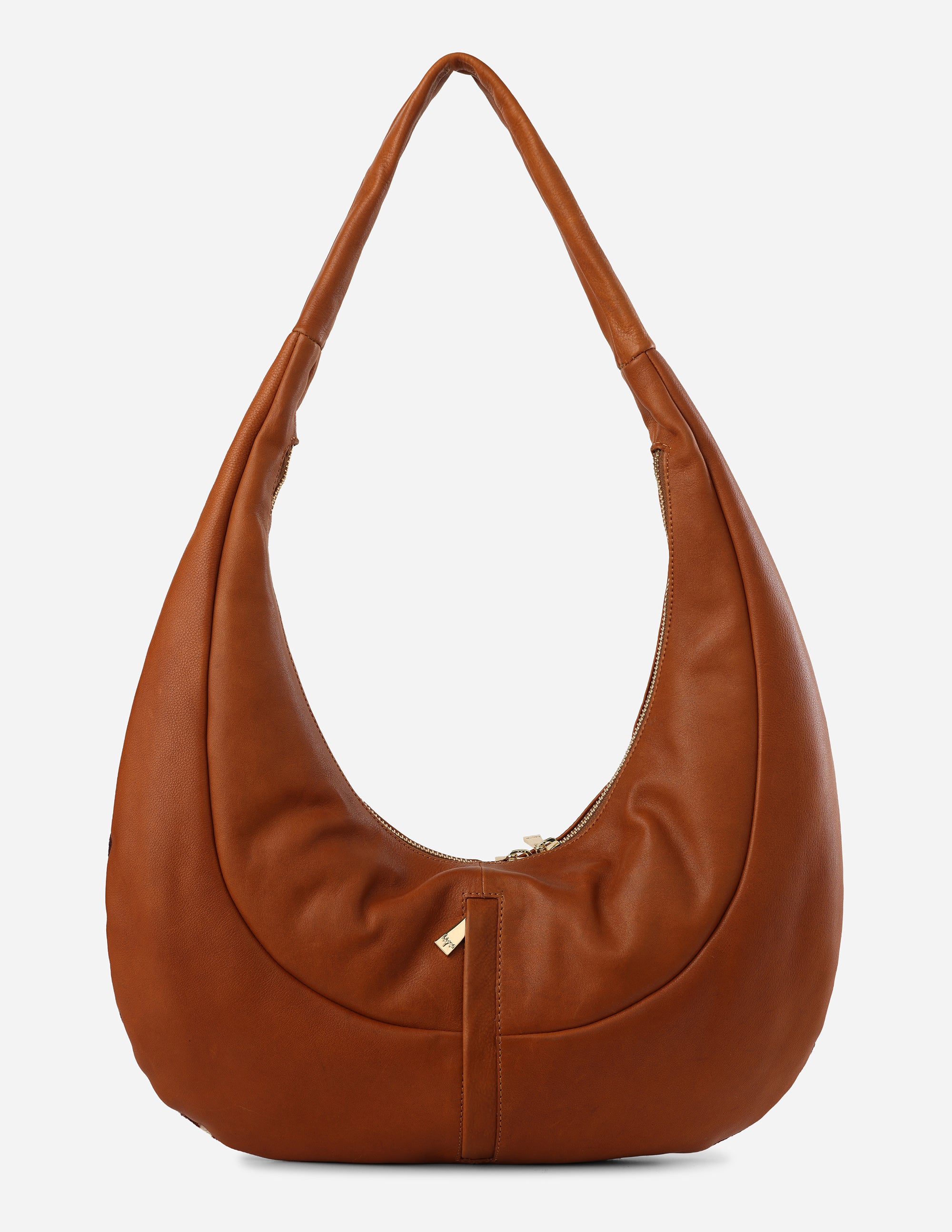 Hyna Arco Crossbody Bag (Tan)