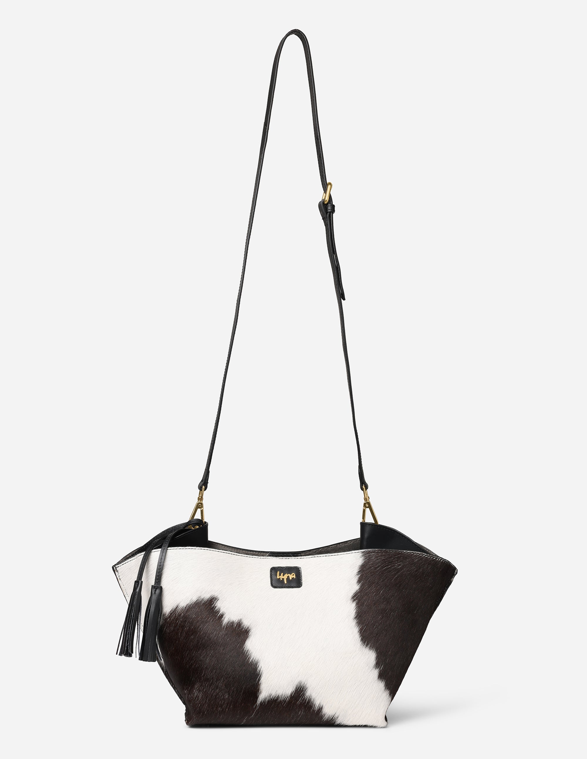 Hyna Reckless Opal Tassel Handbag (Black & White)