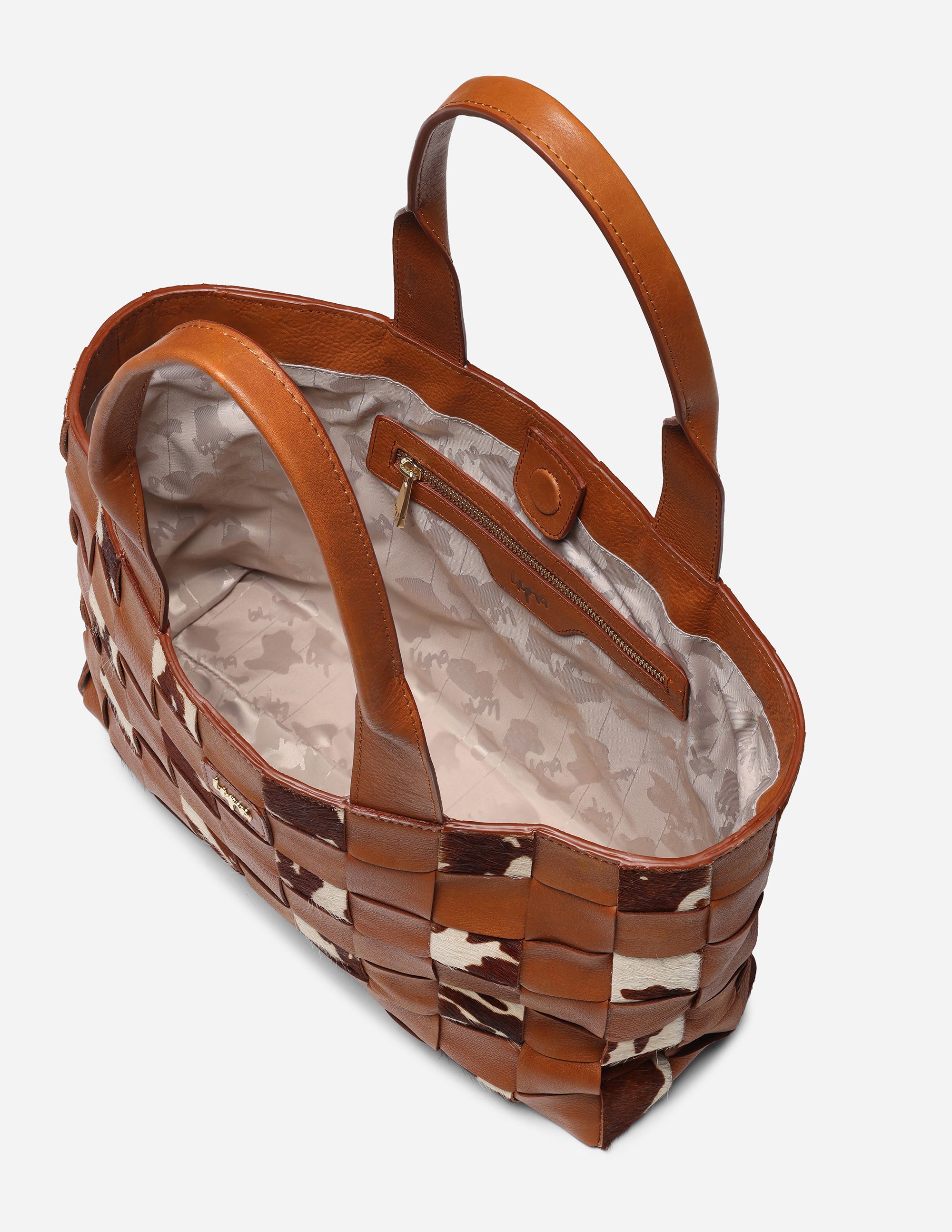 Hyna Tartan Tote Bag (Tan)