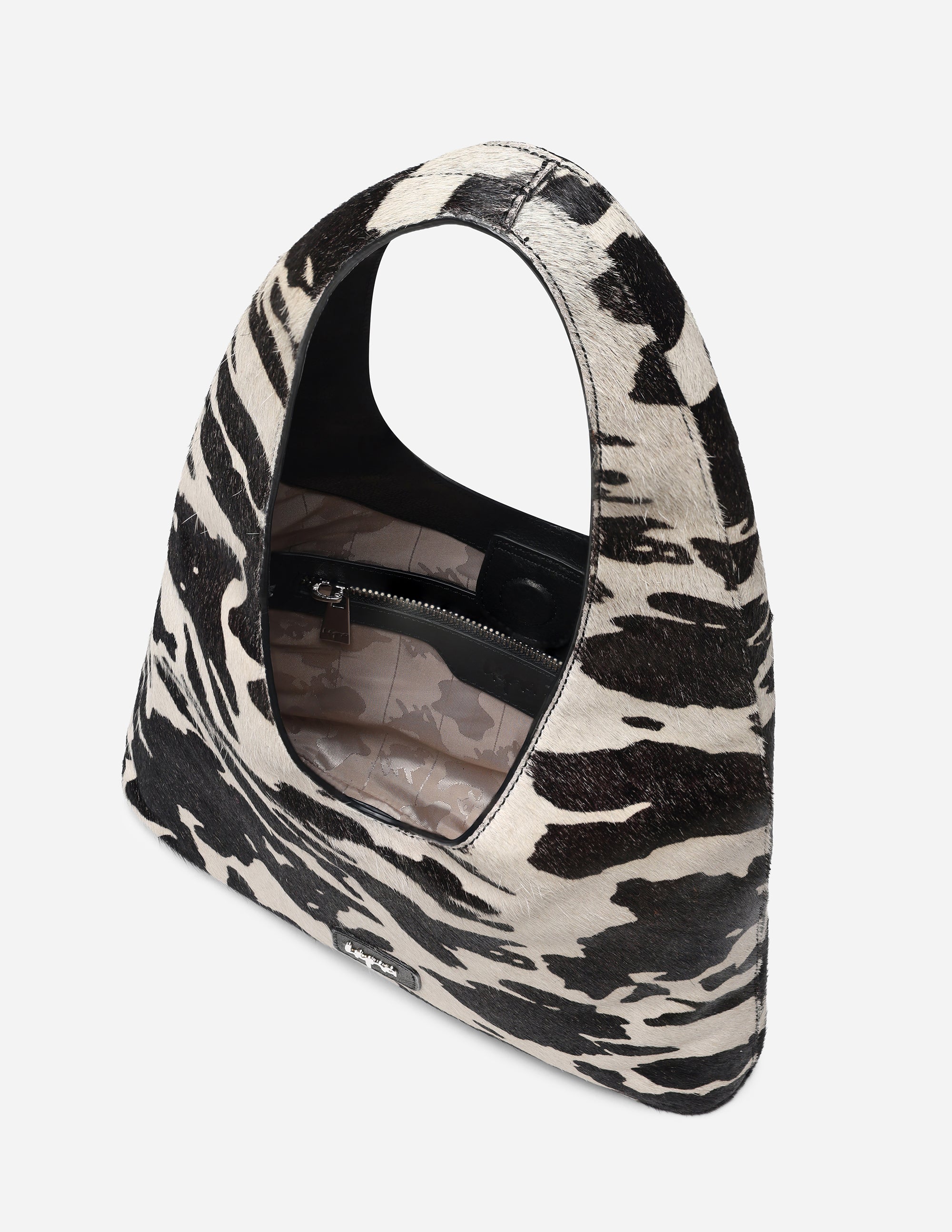 Hyna Isolo Hobo Bag (B&W)