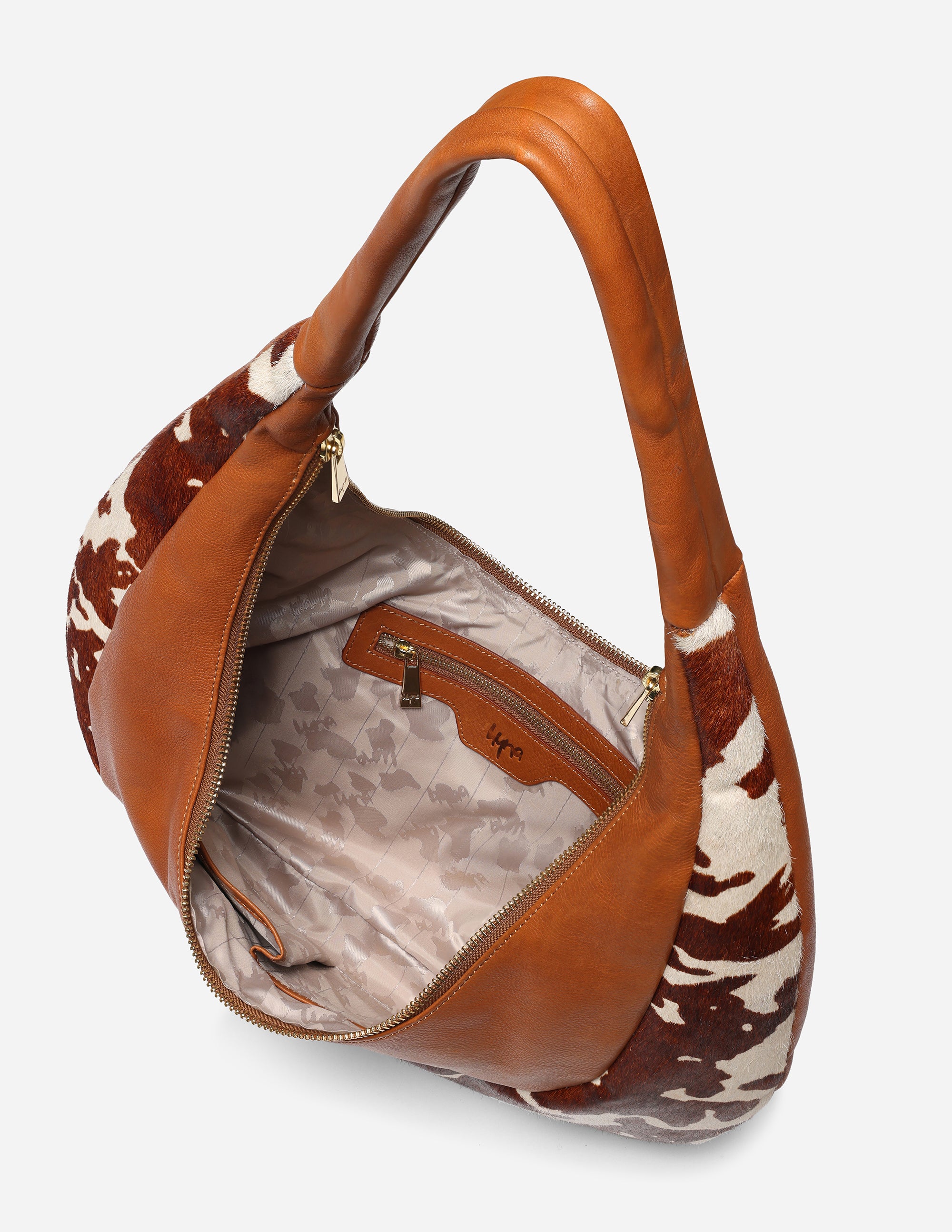 Hyna Arco Crossbody Bag (Tan)