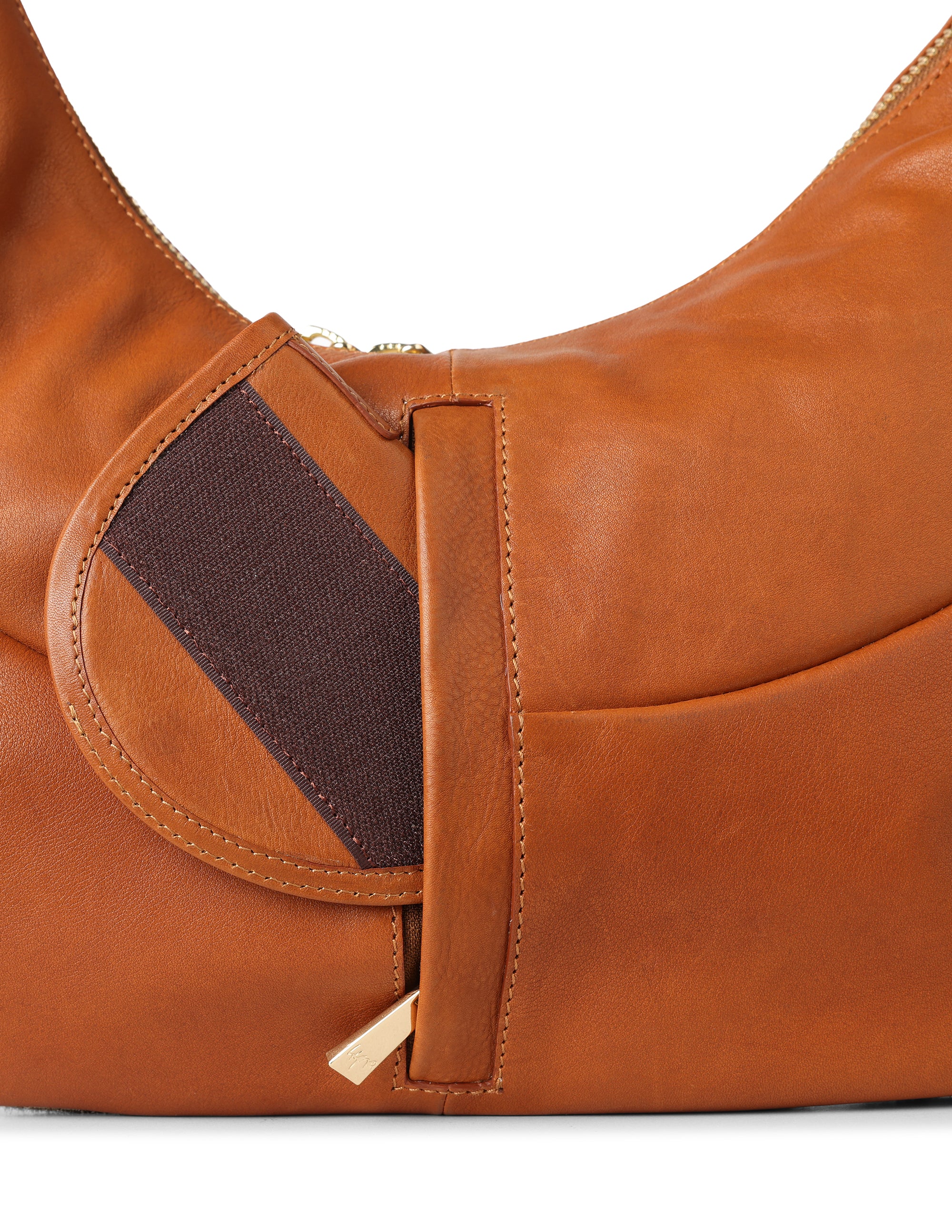 Hyna Arco Crossbody Bag (Tan)