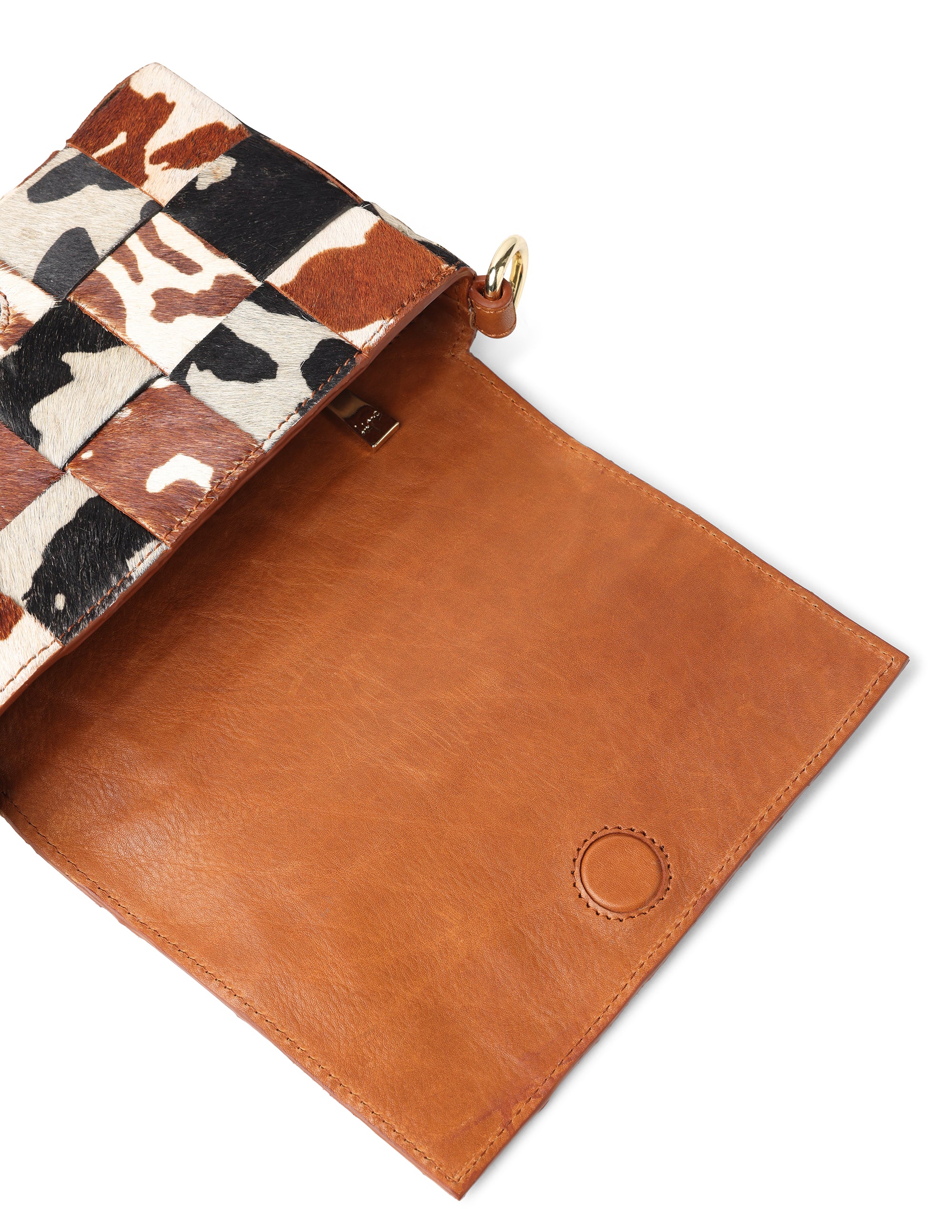 Hyna Tartan Mini Crossbody Bag (Tan & Black)