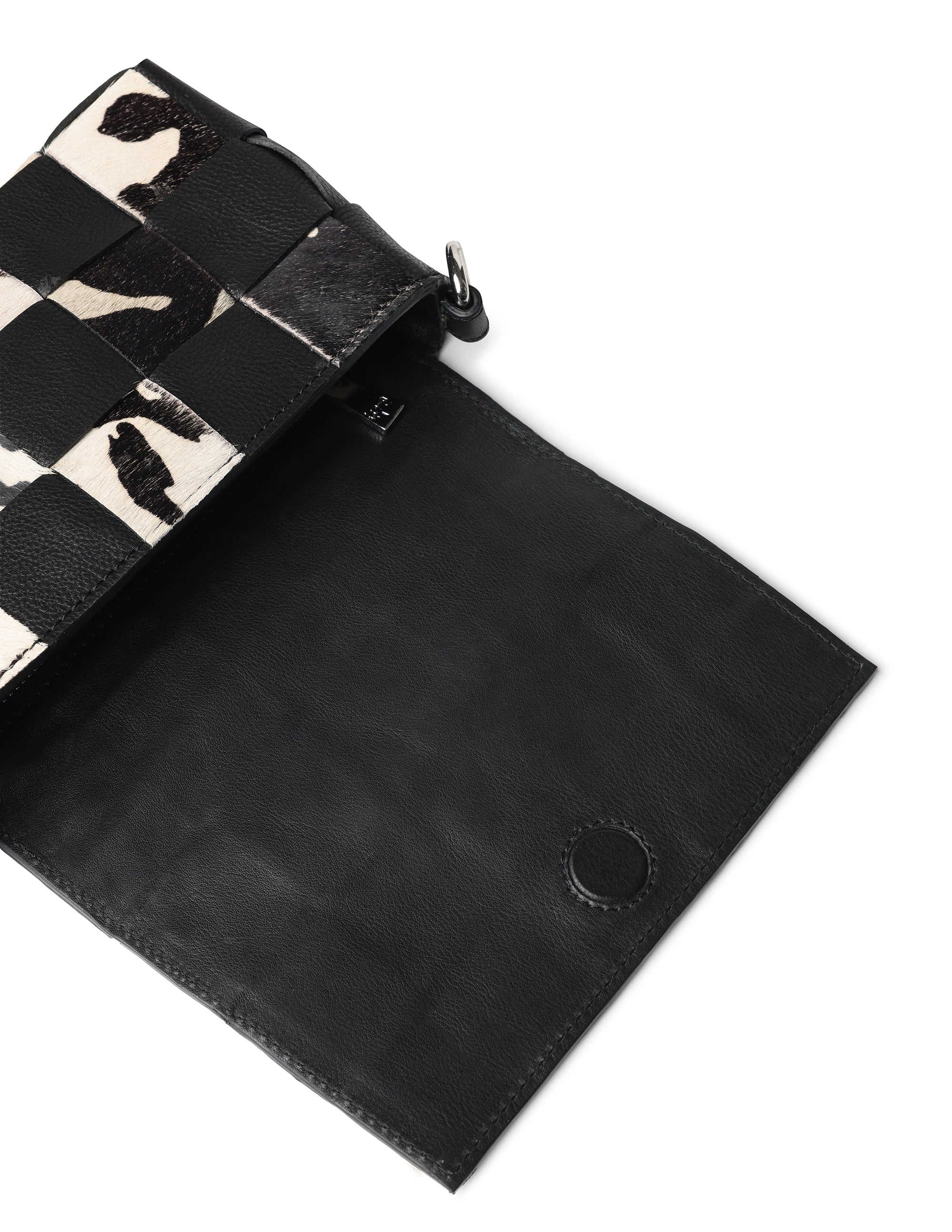 Hyna Tartan Mini Crossbody Bag (Black)