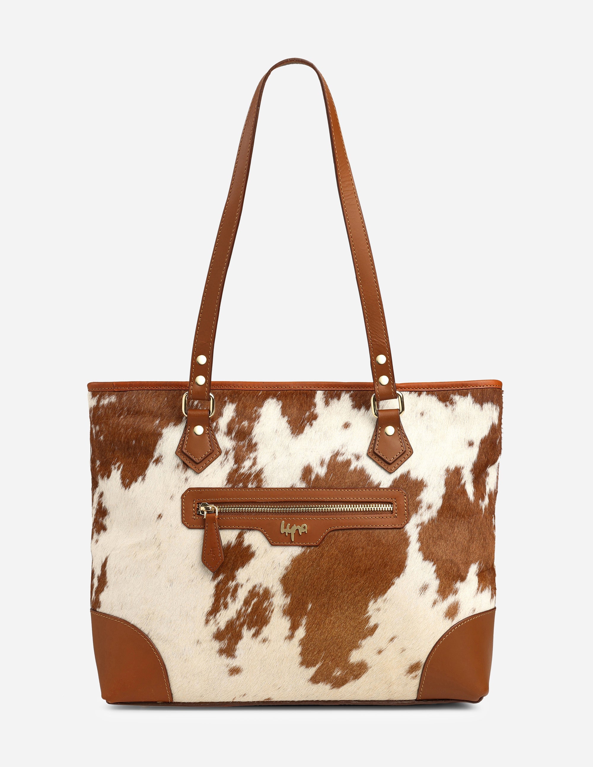 Oasis Illusion Leather Tote Bag (Tan)
