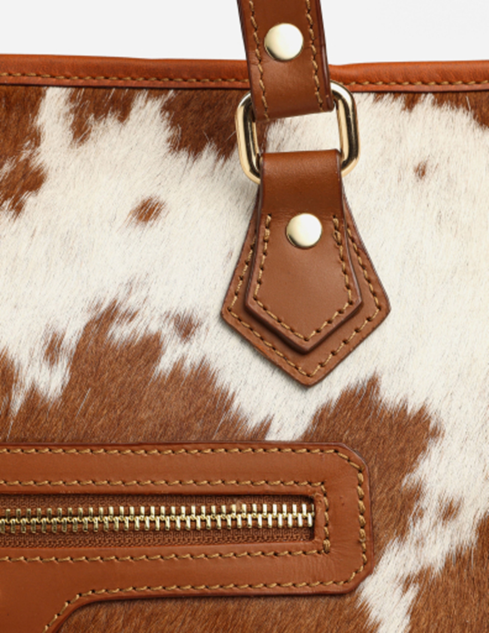 Oasis Illusion Leather Tote Bag (Tan)