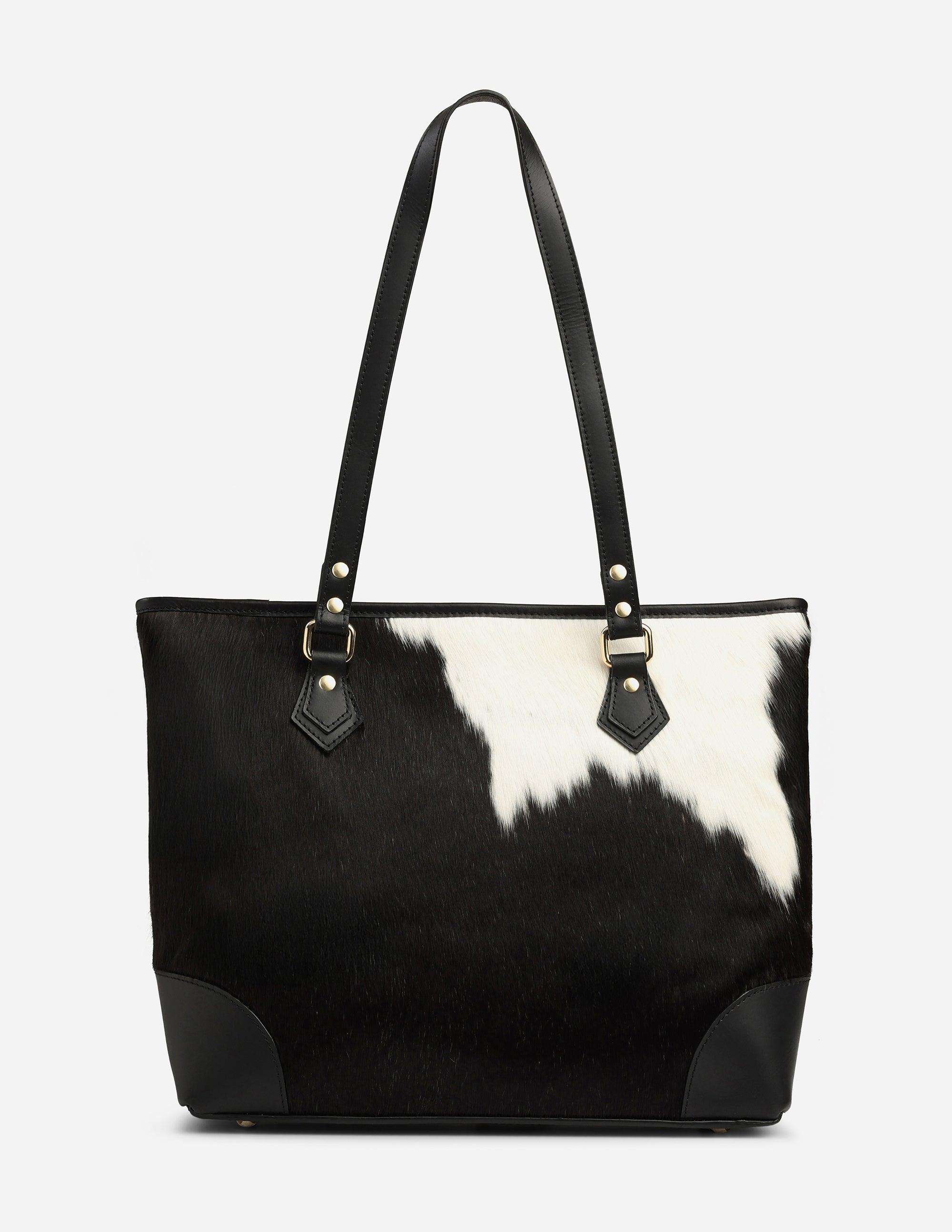 Oasis Illusion Leather Tote Bag (Black & White)