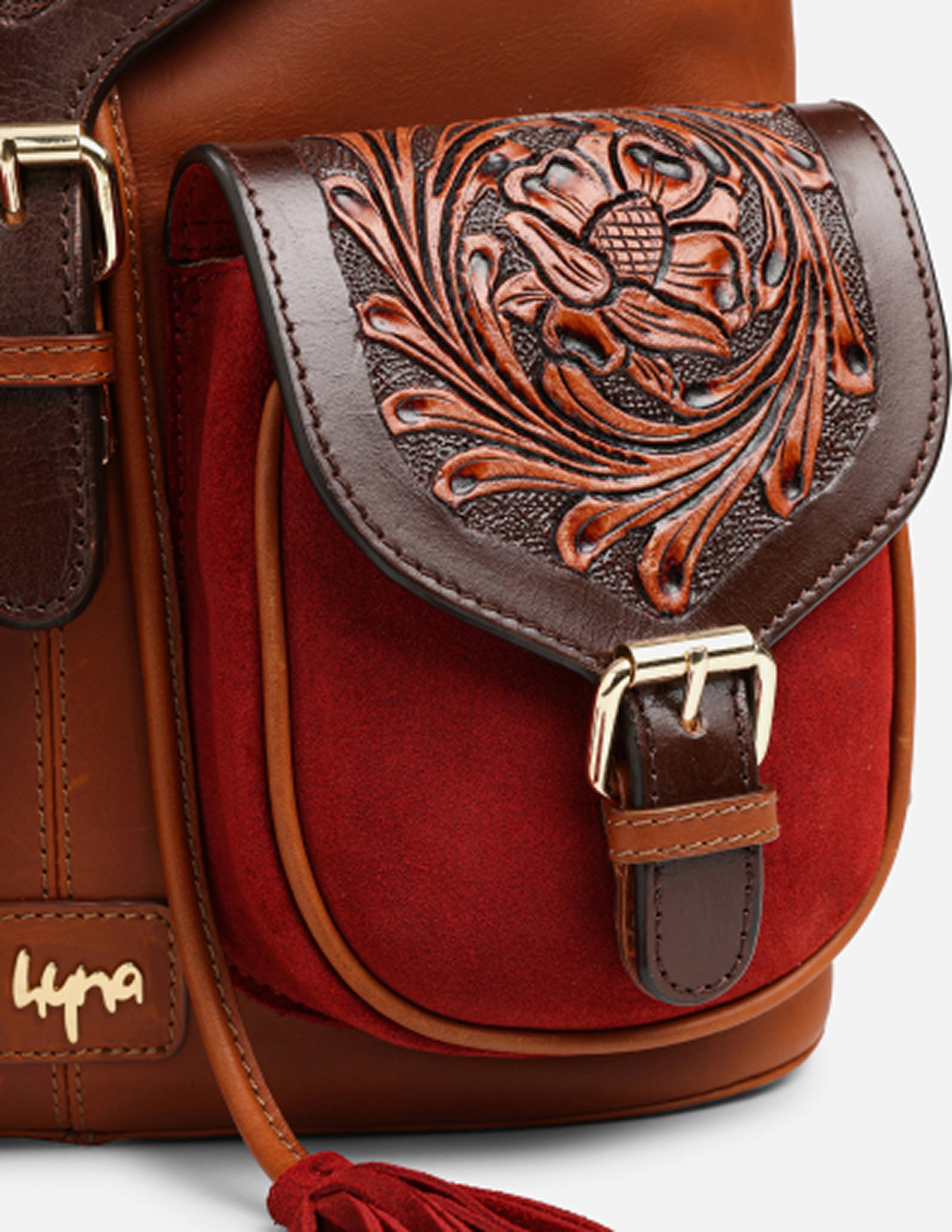 Imperial Opulence Leather Backpack (Tan)