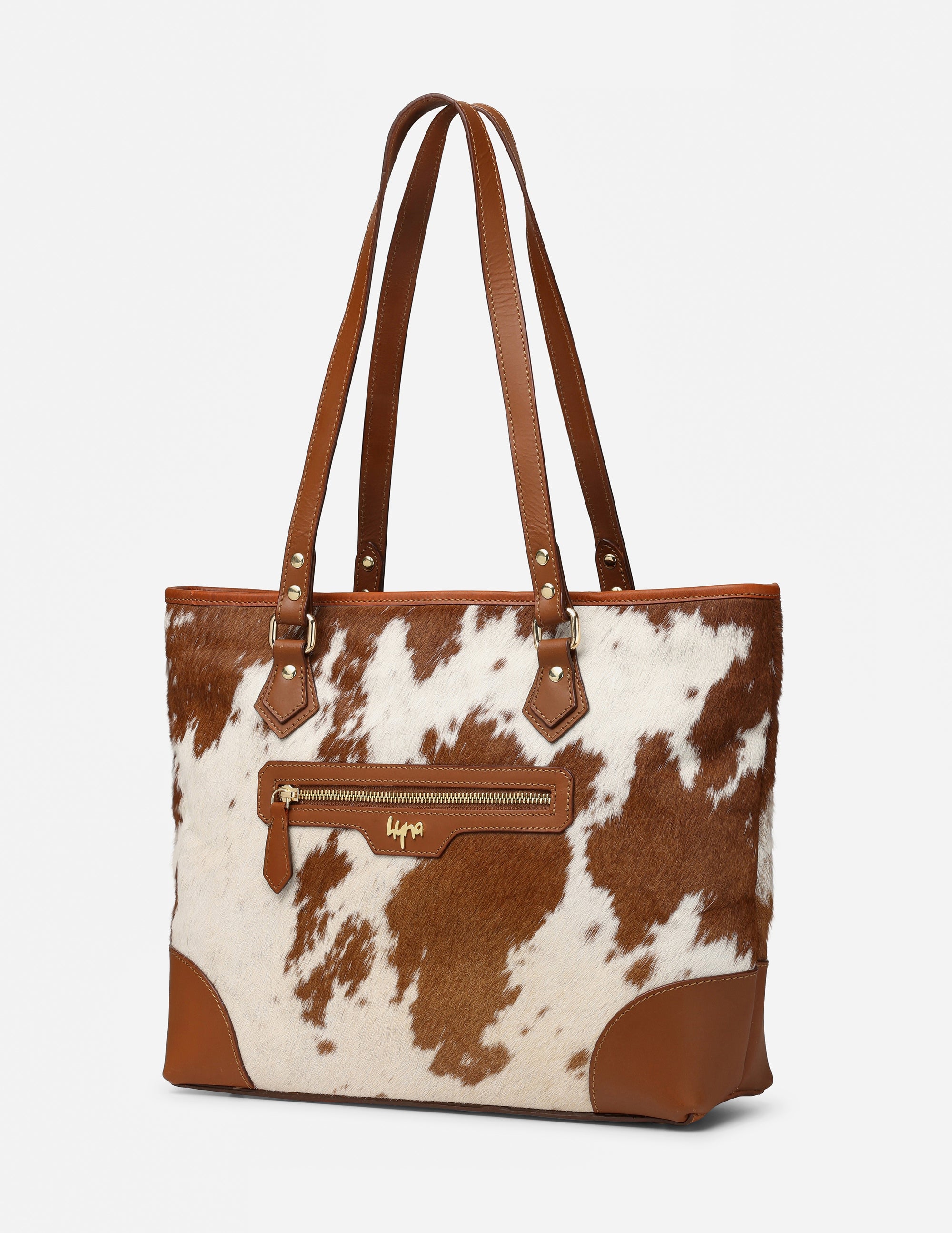 Oasis Illusion Leather Tote Bag (Tan)