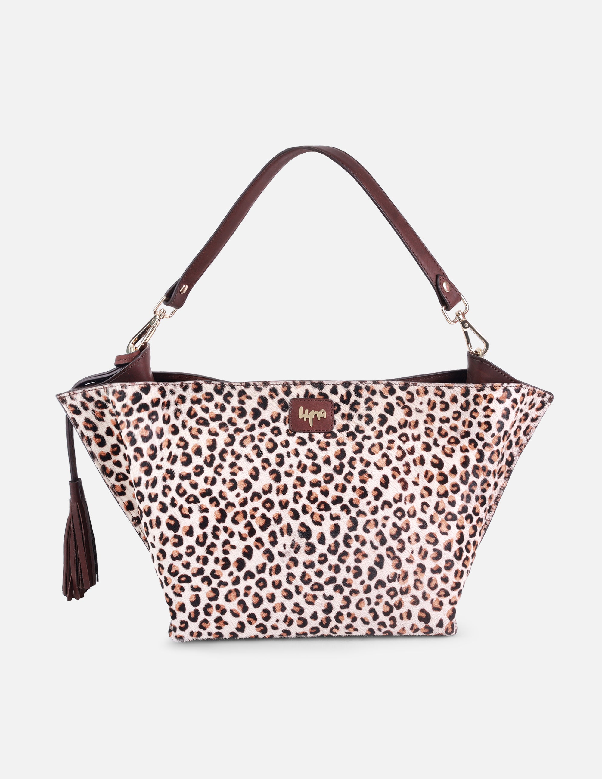 Hyna Iconic Opal Tassel Handbag Leopard Print