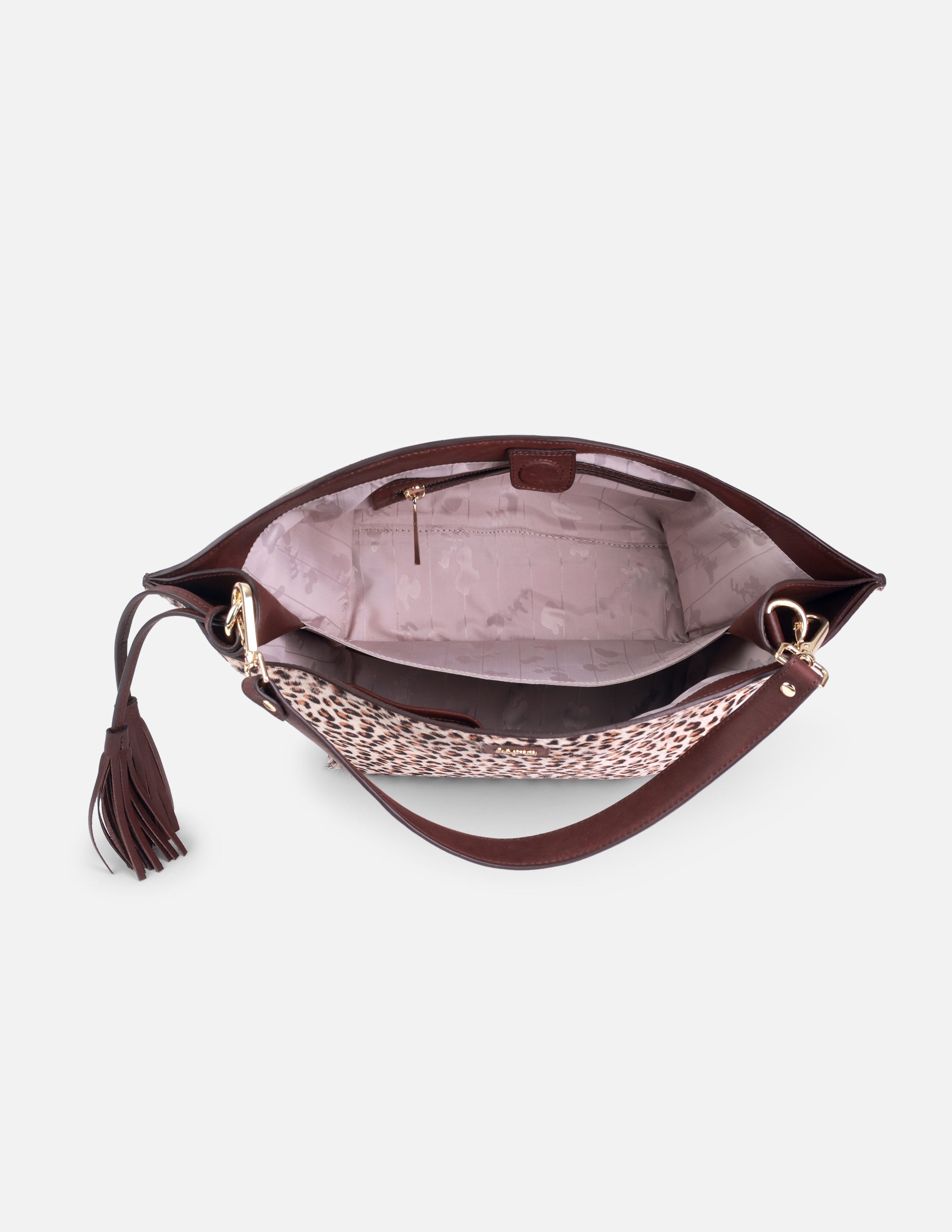 Hyna Iconic Opal Tassel Handbag Leopard Print