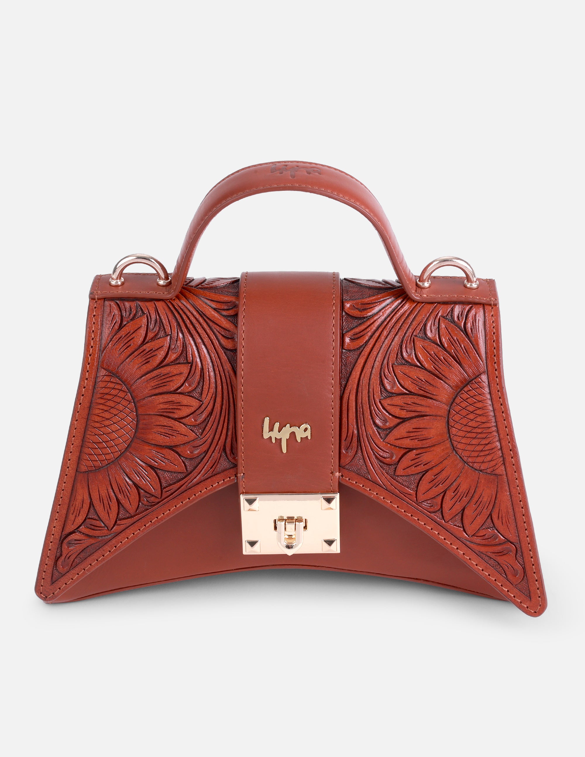 Hyna  Scarlet Ridge Handtooled Bag (Tan)