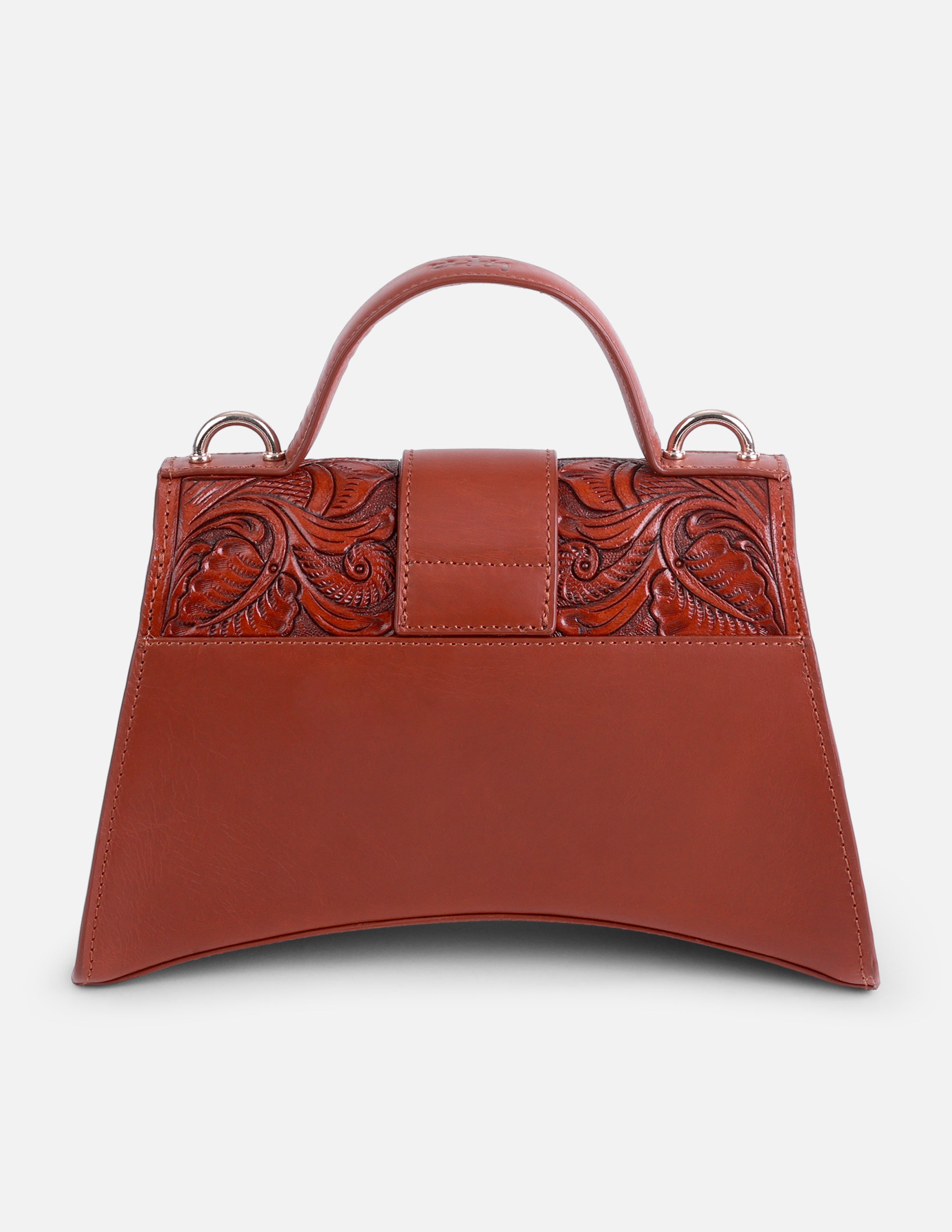 Hyna  Scarlet Ridge Handtooled Bag (Tan)