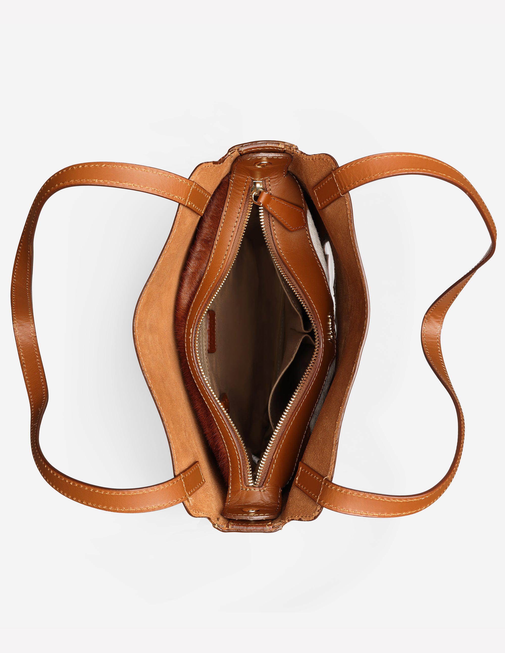 Hyna - Tan leather tote bag