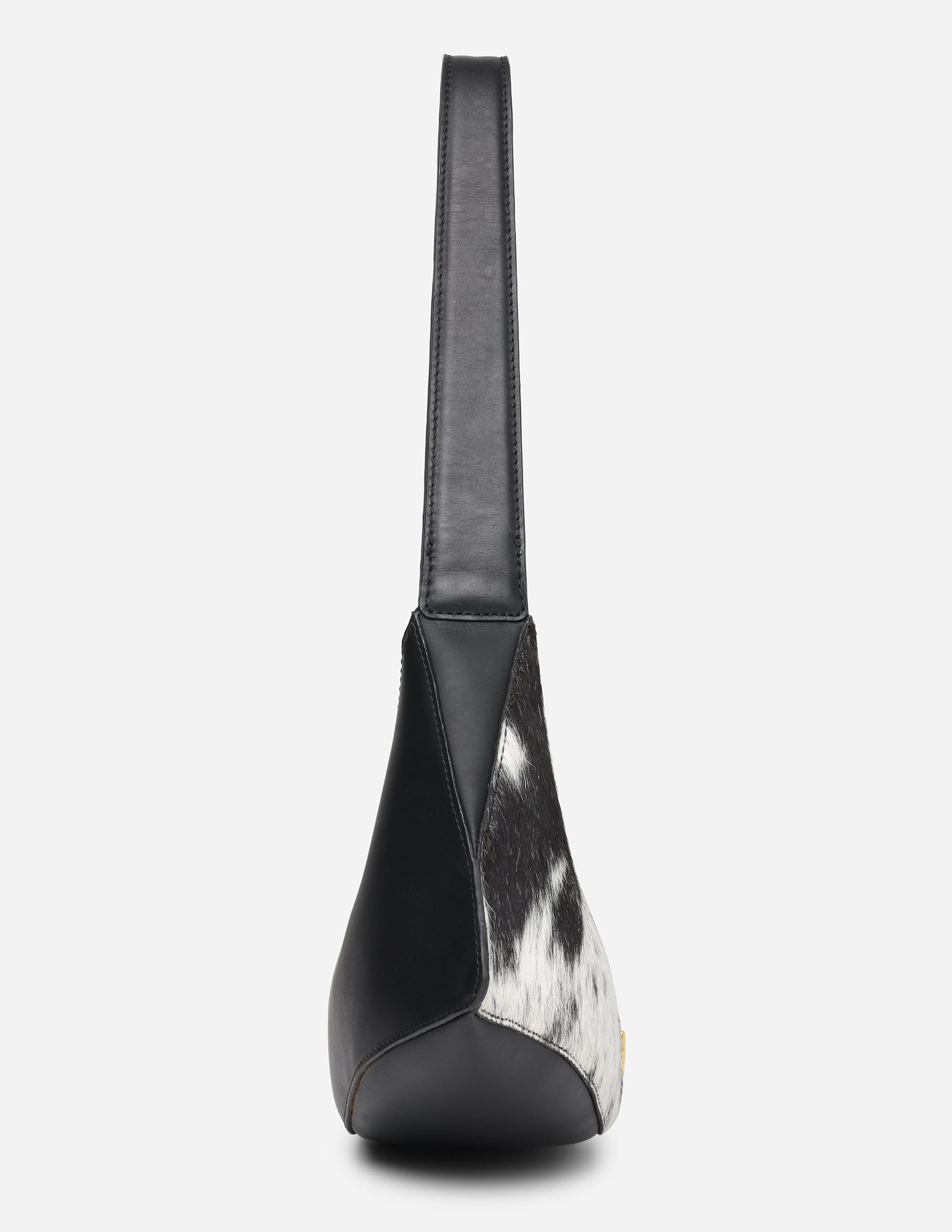 Natural Black White Cowhide Shoulder Bag for Women | Hyna Nocturne