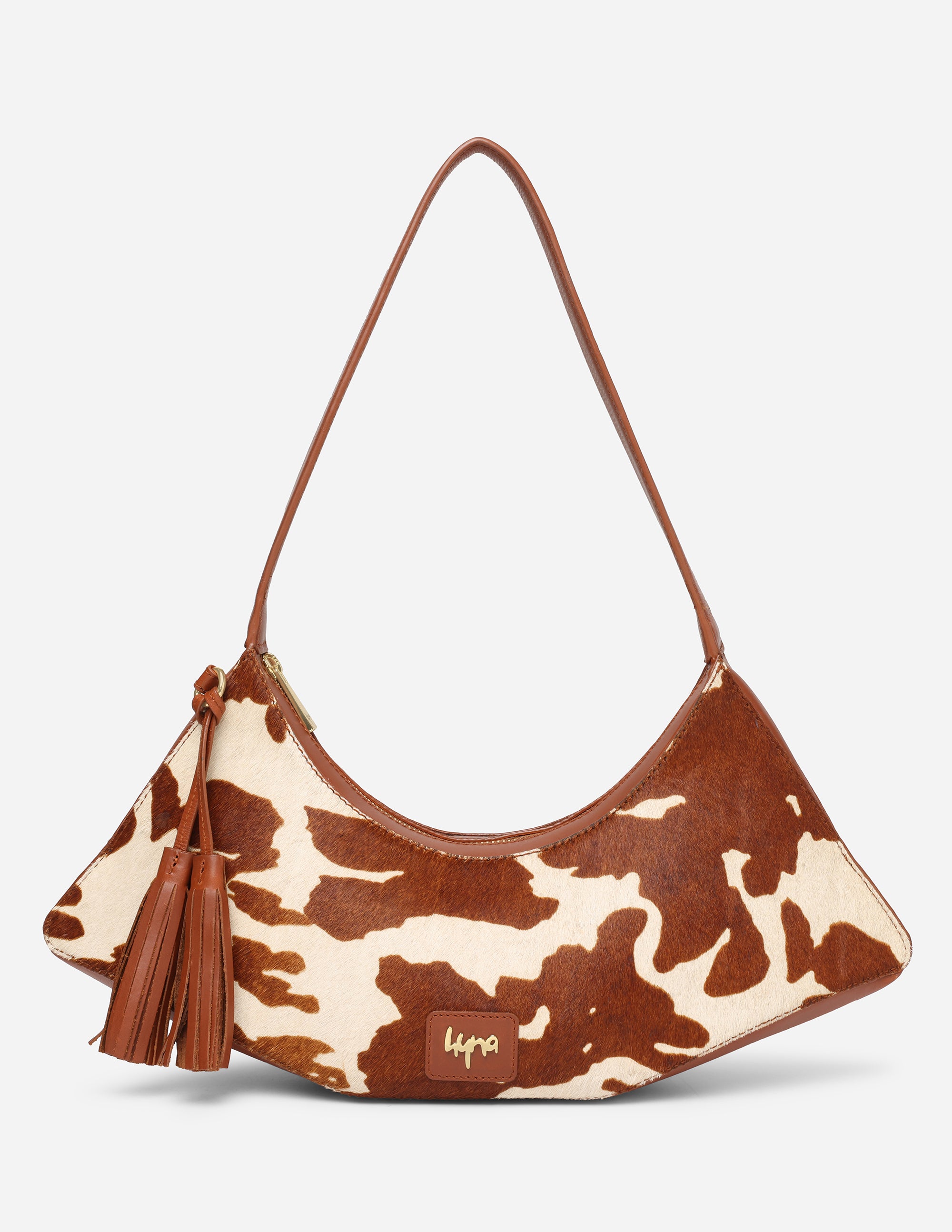 Hyna Iconic Renegade Shoulder Bag (Tan & White)