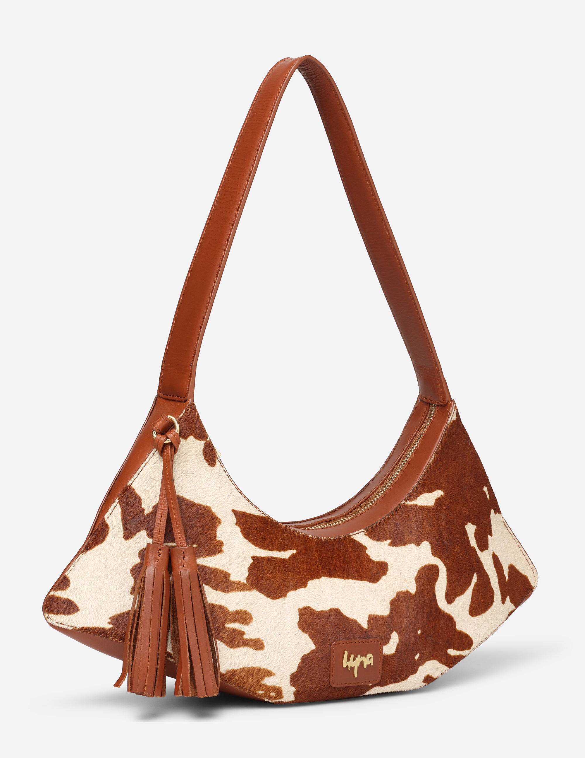 Hyna Iconic Renegade Shoulder Bag (Tan & White)