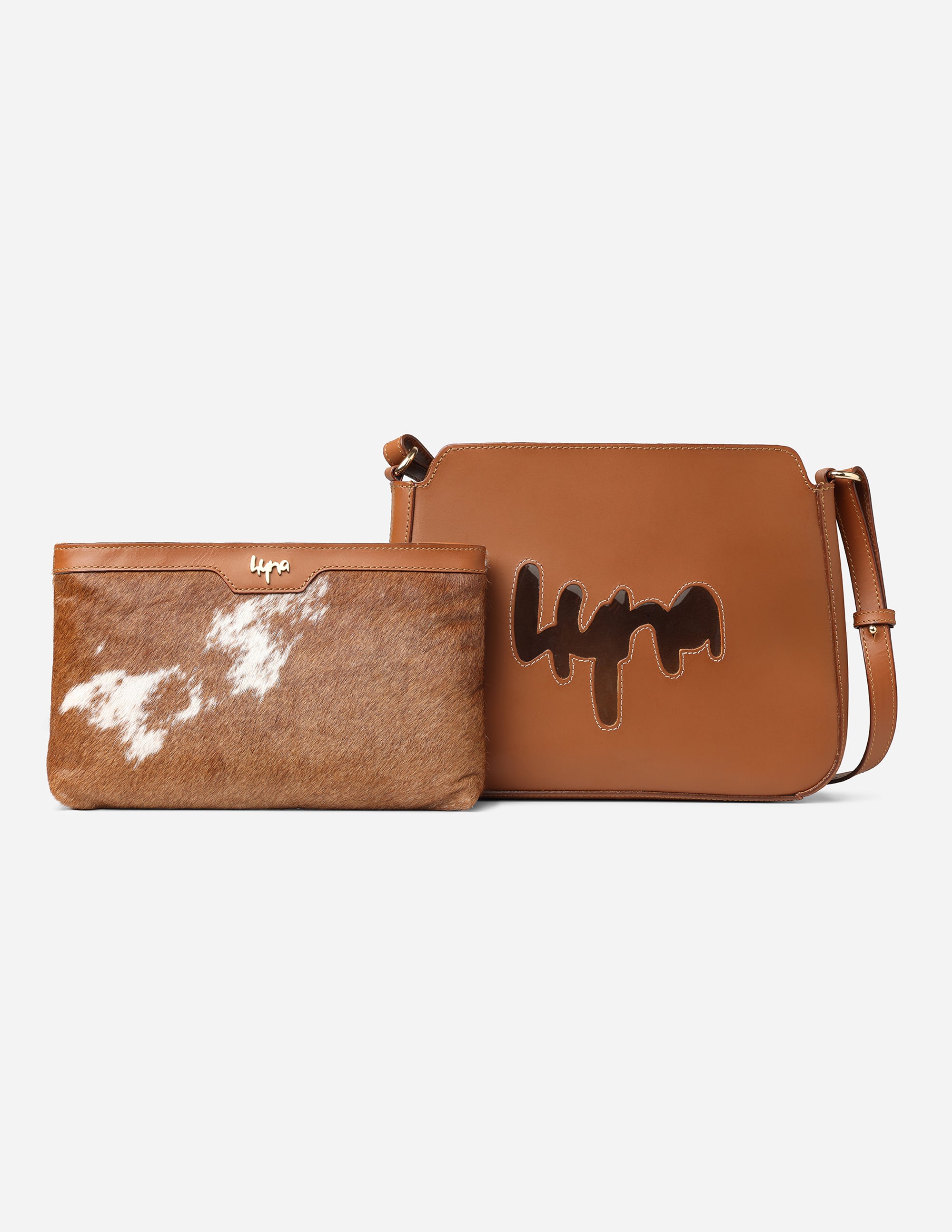 Hyna Fierce Ember Crossbody Bag (Tan)