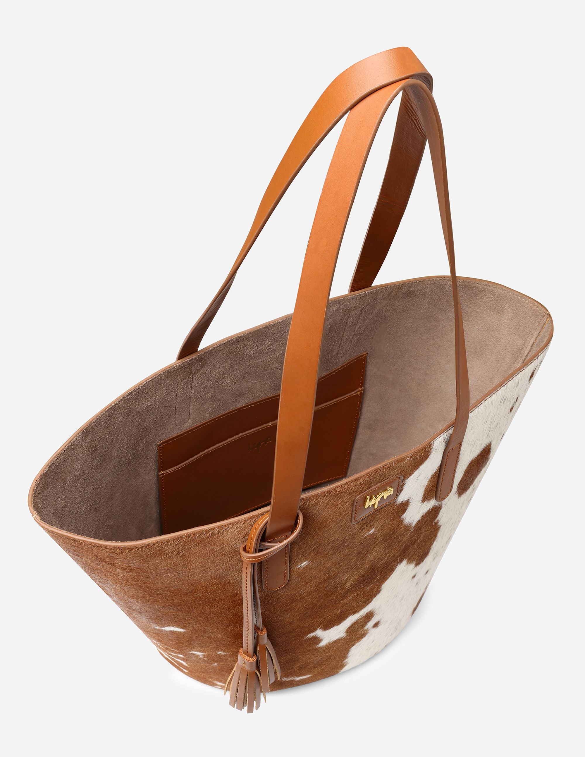 Hyna Aurora Titan Tote Bag (Tan & White)